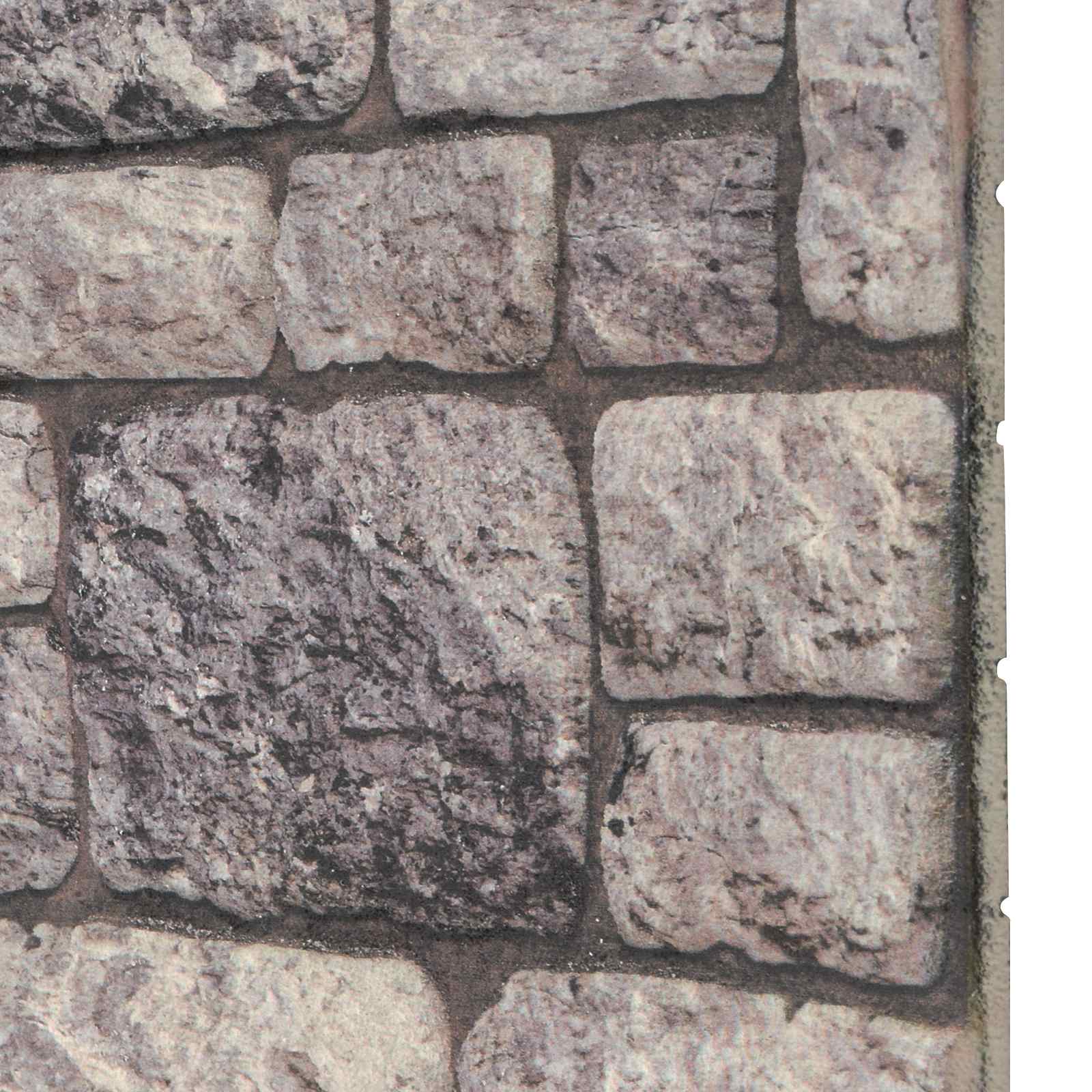 Zidne panele 10 pcs Siva i bijela 100 x 50 cm EPS pjena