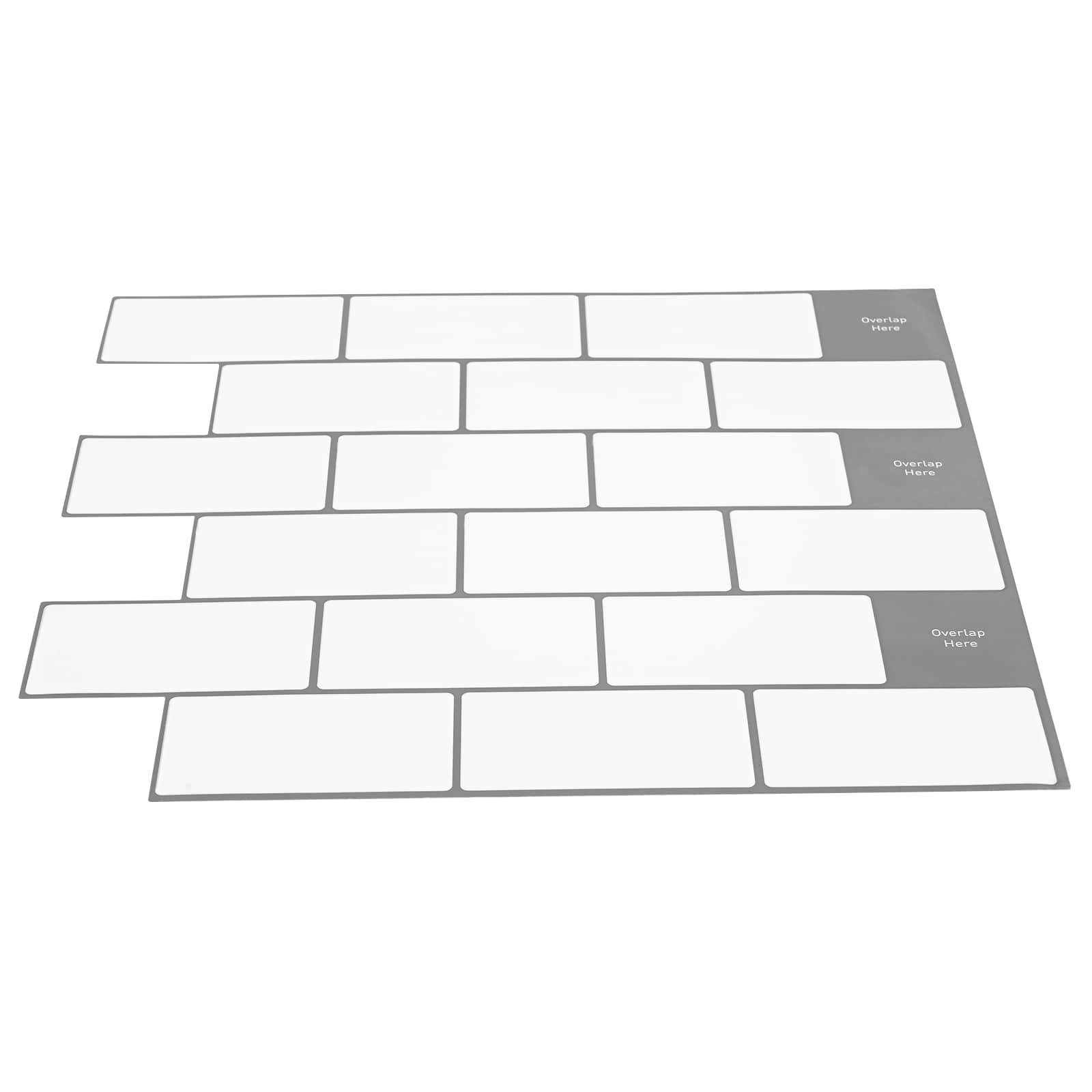Subway pločica 50 pcs Bijela siva 30 x 30 cm Poliuretan i PET