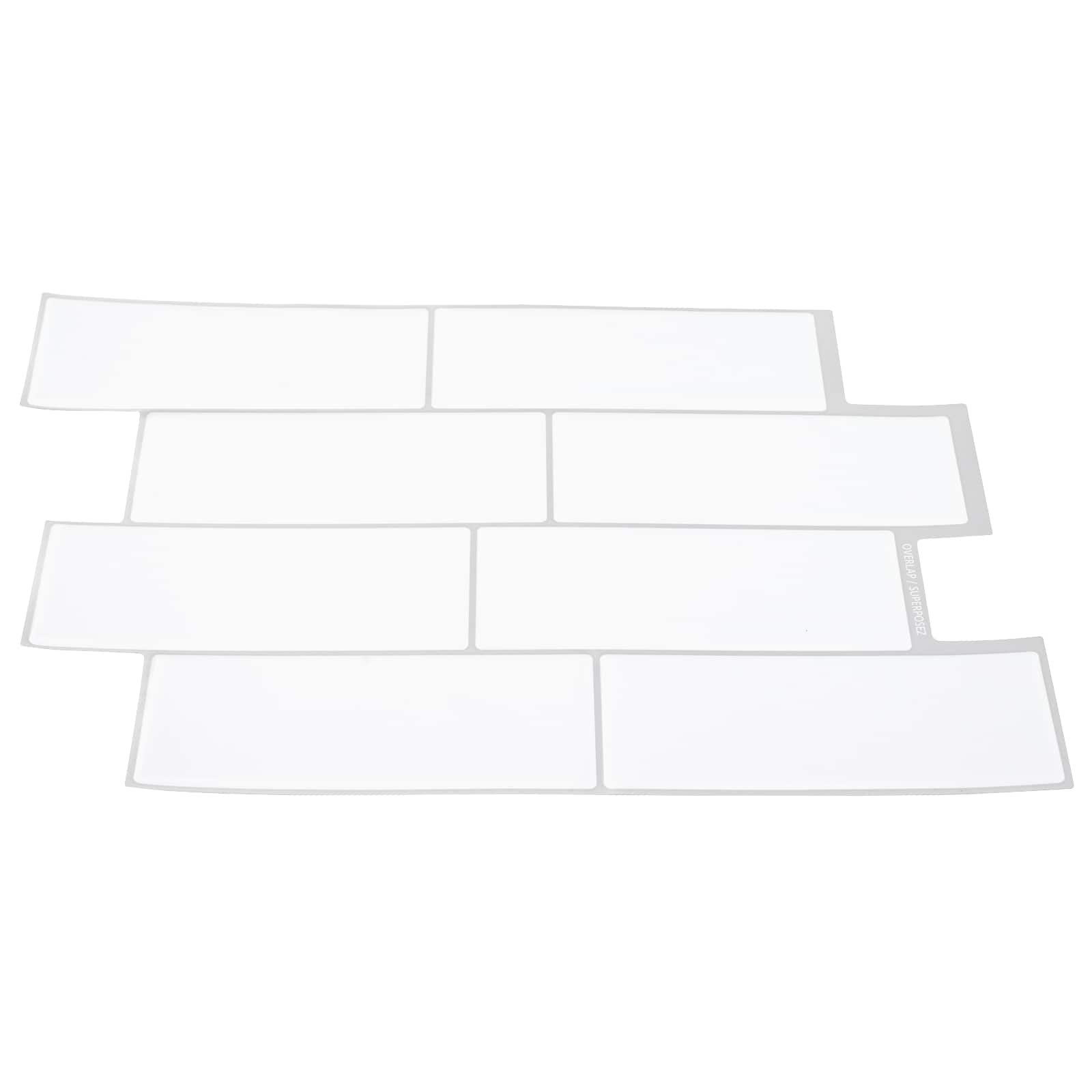 Subway pločica 20 pcs Bijela siva 29 x 21 cm Poliuretan i PET