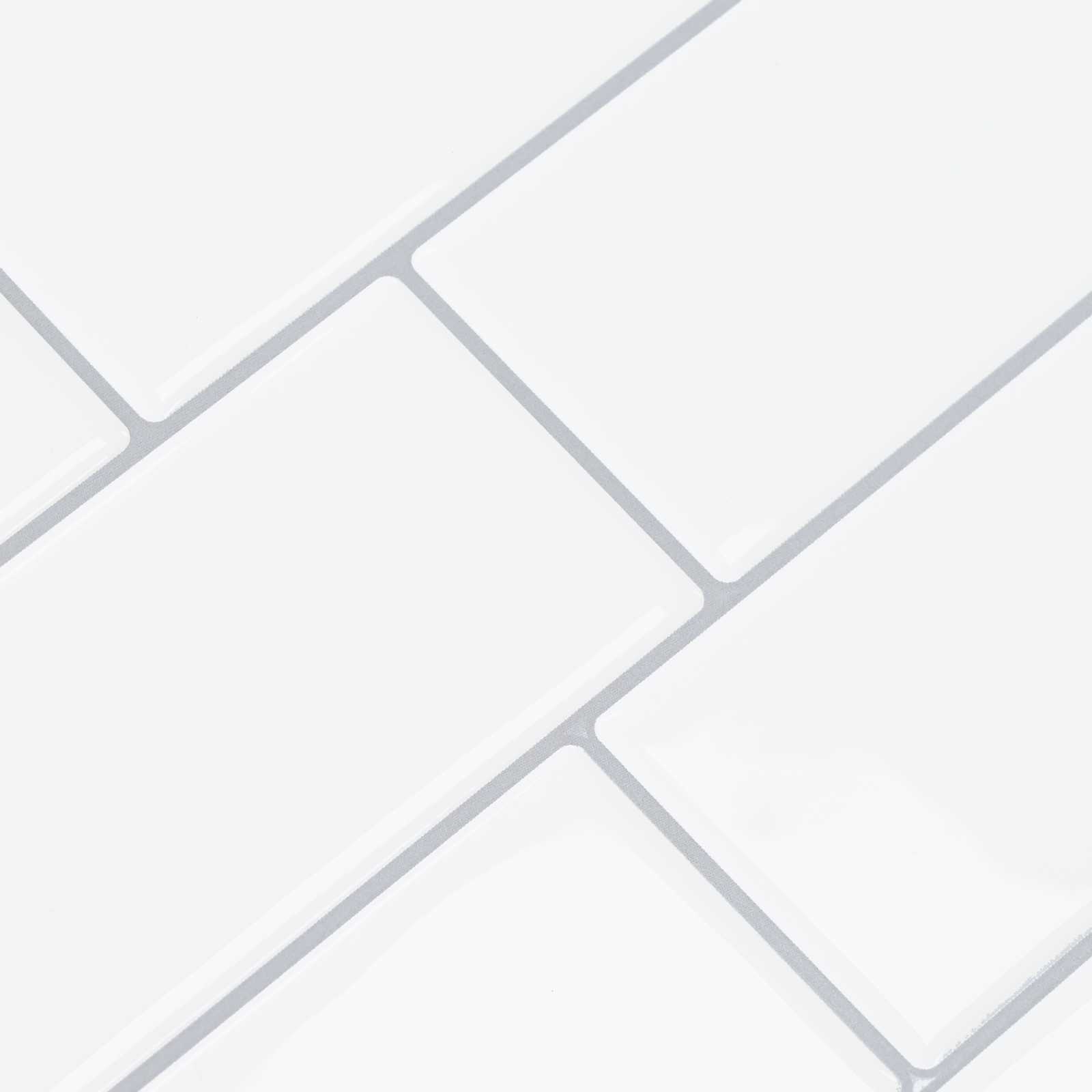 Subway pločica 50 pcs Bijela siva 29 x 21 cm Poliuretan i PET