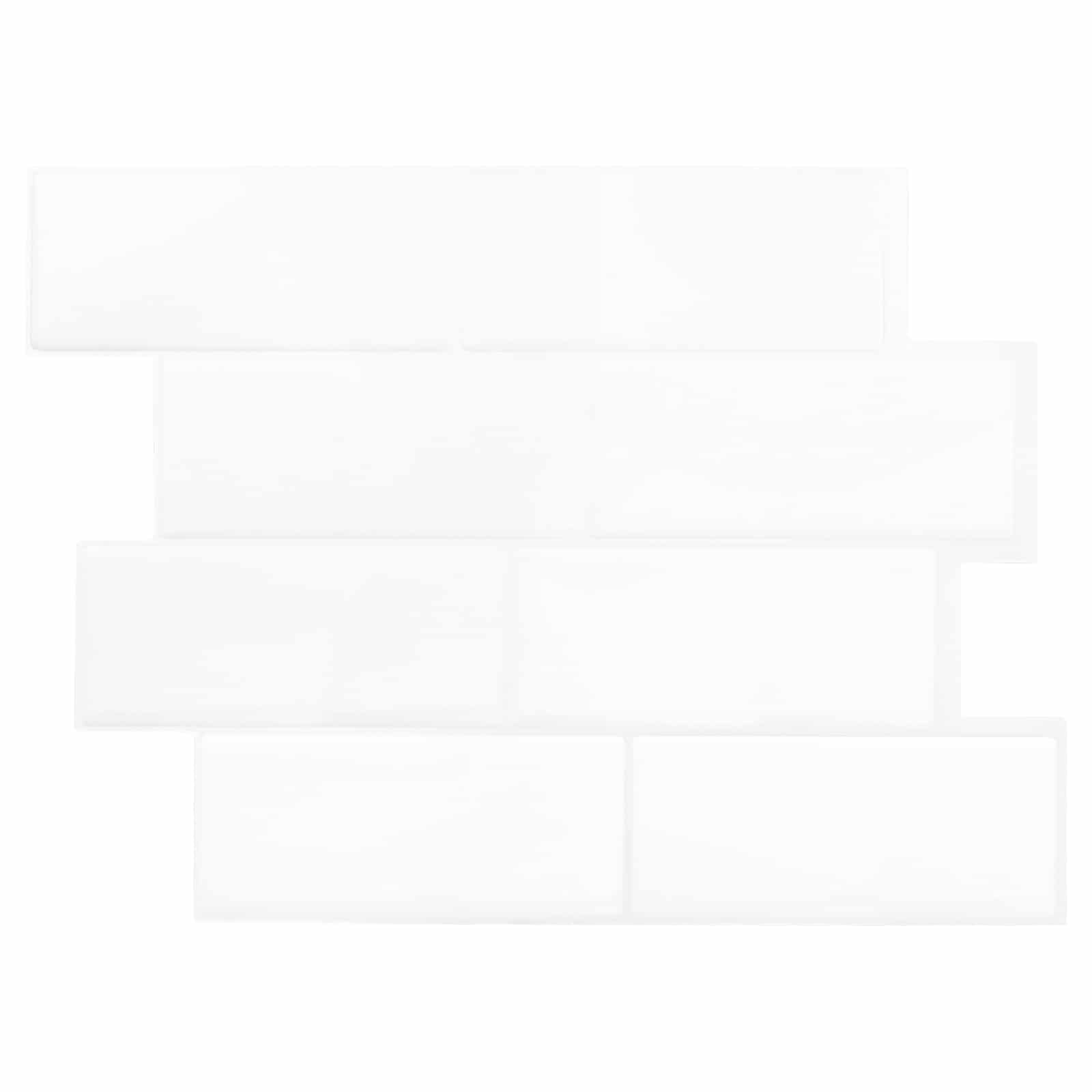 Subway pločica 10 pcs Bijela 29 x 21 cm Poliuretan i PET