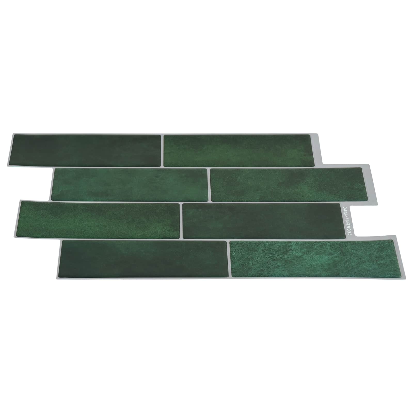 Subway pločica 10 pcs Tamnozelena 29 x 21 cm Poliuretan i PET