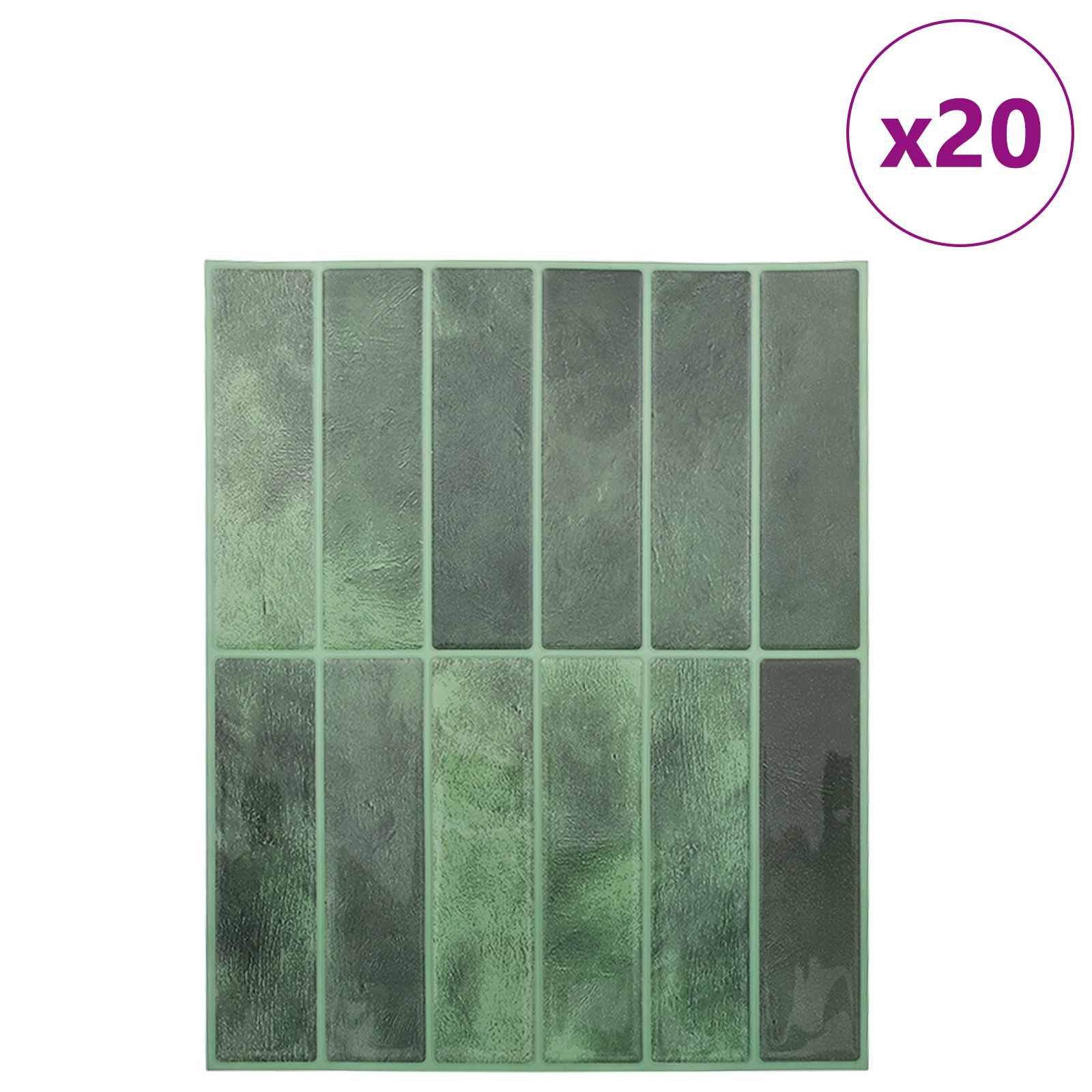 Pravougaona keramika 20 pcs Tamnozelena 29 x 23 x 0,08 cm