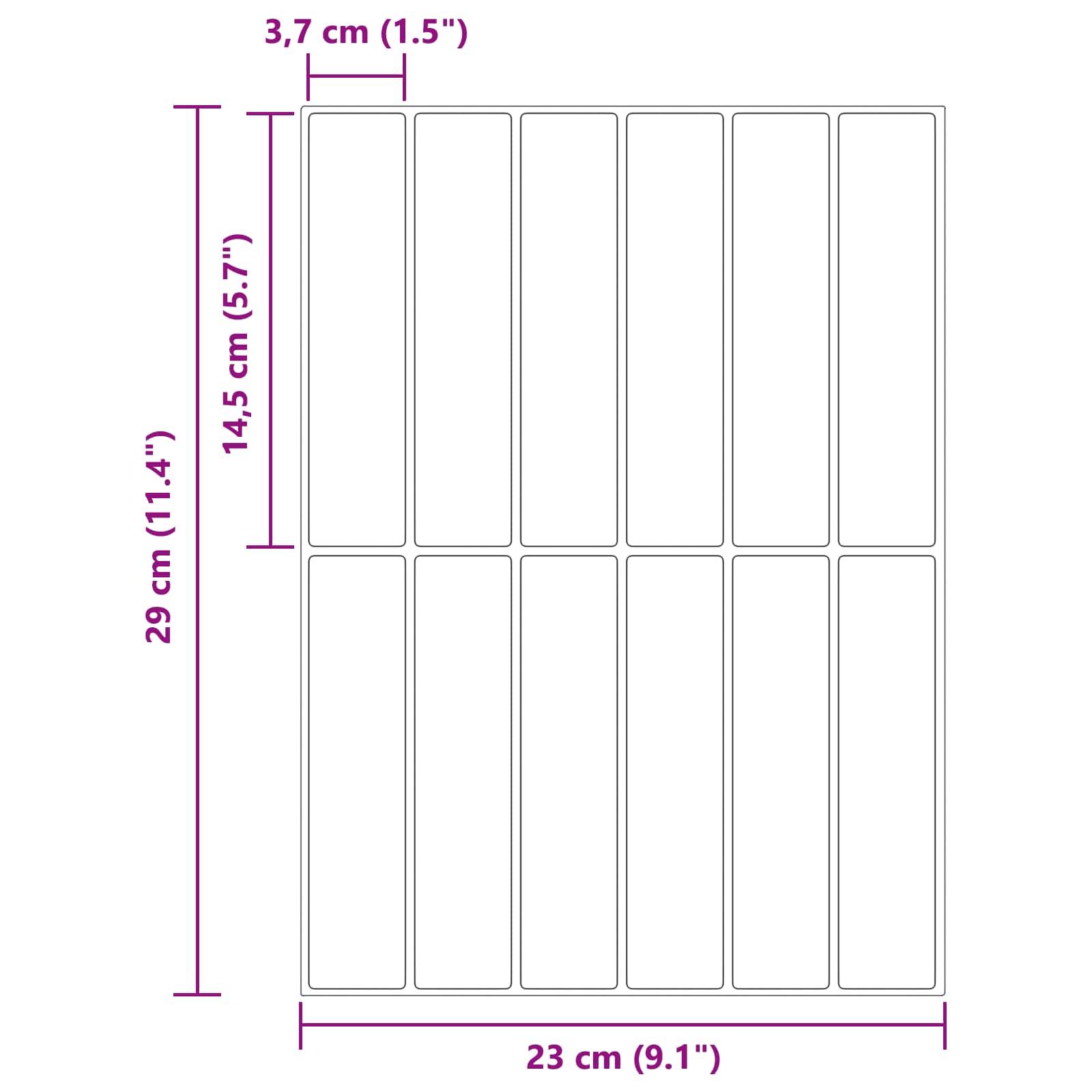 Pravougaona keramika 20 pcs Siva zelena 29 x 23 x 0,08 cm