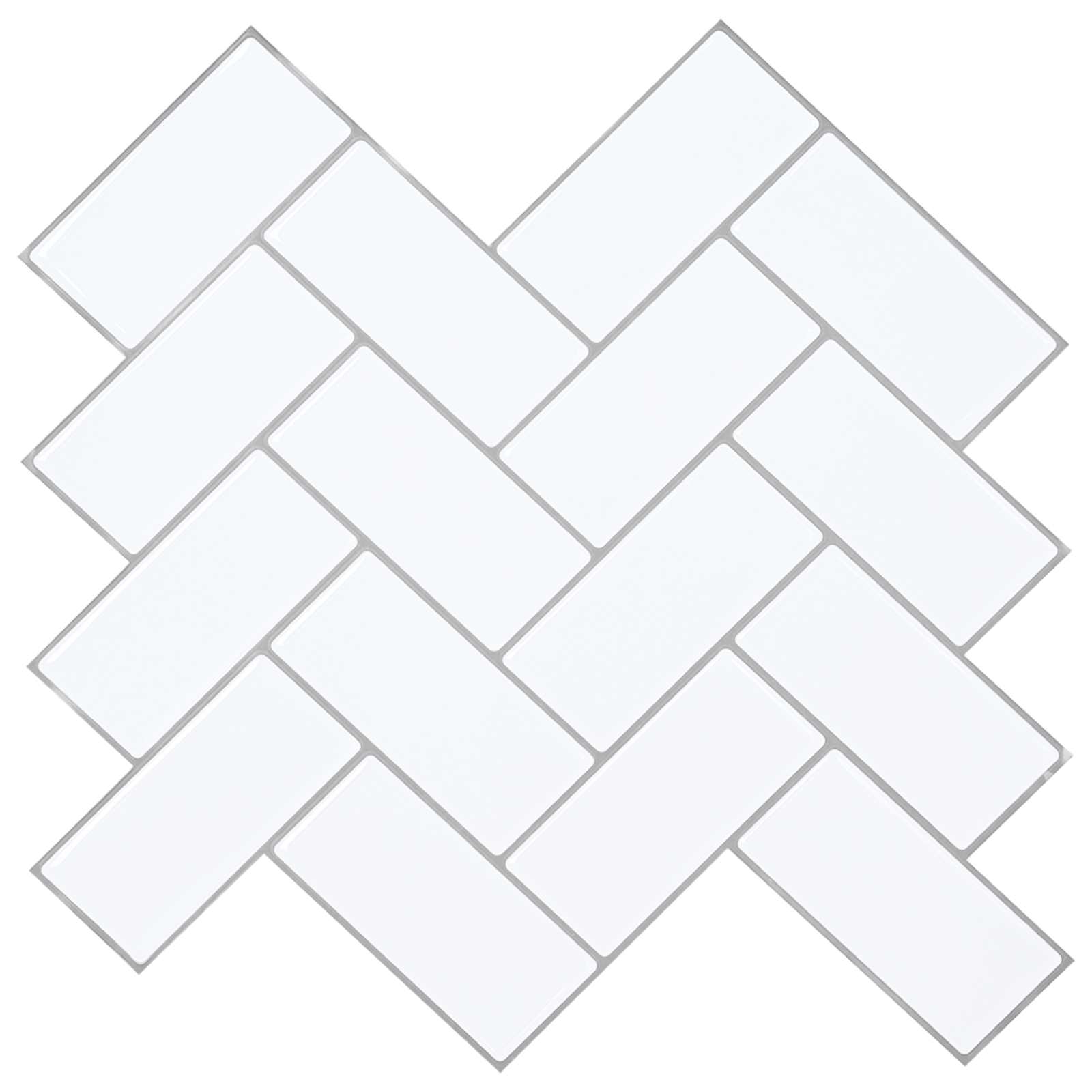 Pločica riblja kost 10 pcs Bijela siva 30 x 30 cm