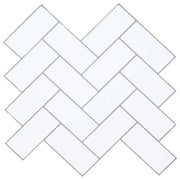 Pločica riblja kost 10 pcs Bijela siva 30 x 30 cm