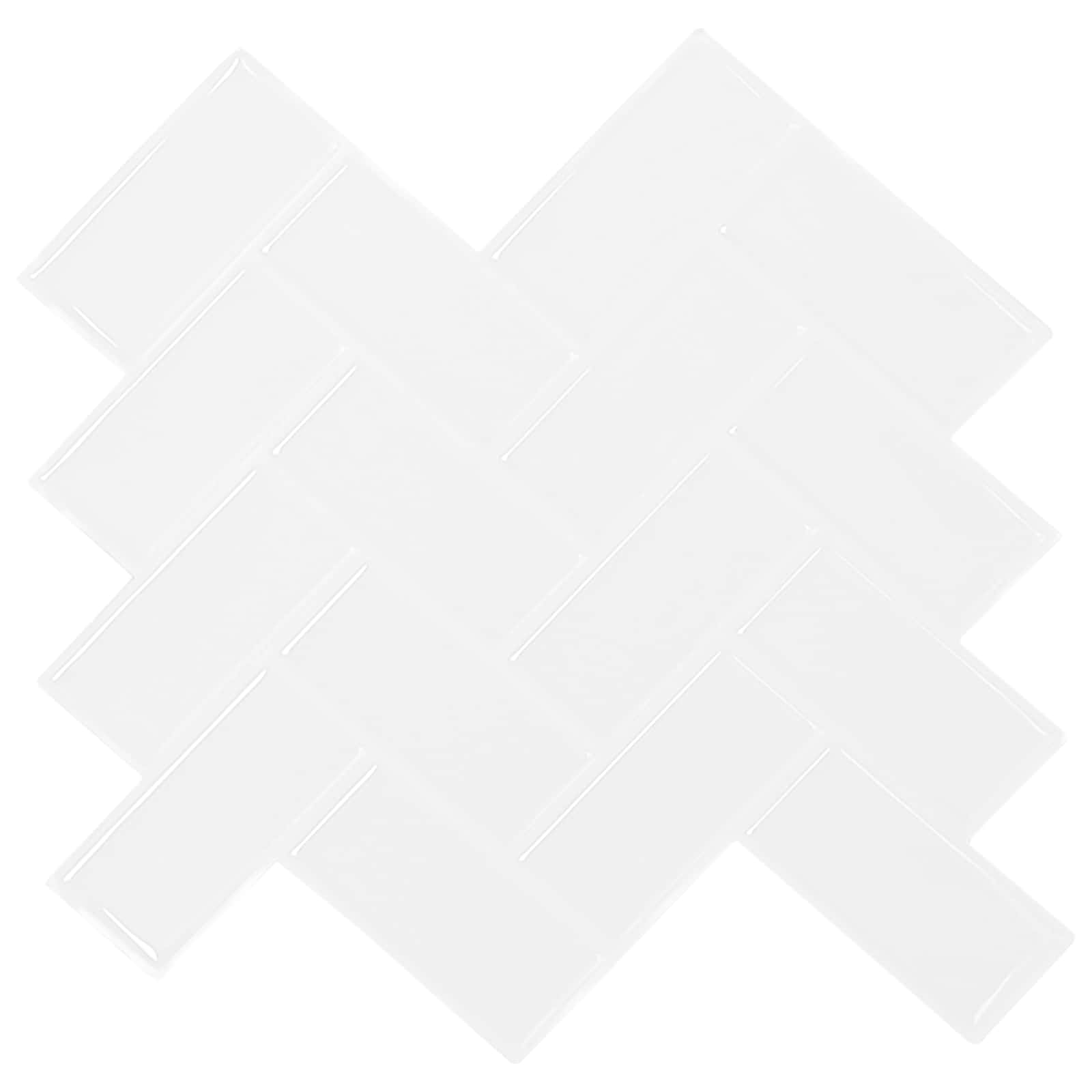Pločica riblja kost 20 pcs Bijela 30 x 30 cm Poliuretan i PET