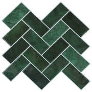 Pločica riblja kost 50 pcs Tamnozelena 30 x 30 cm