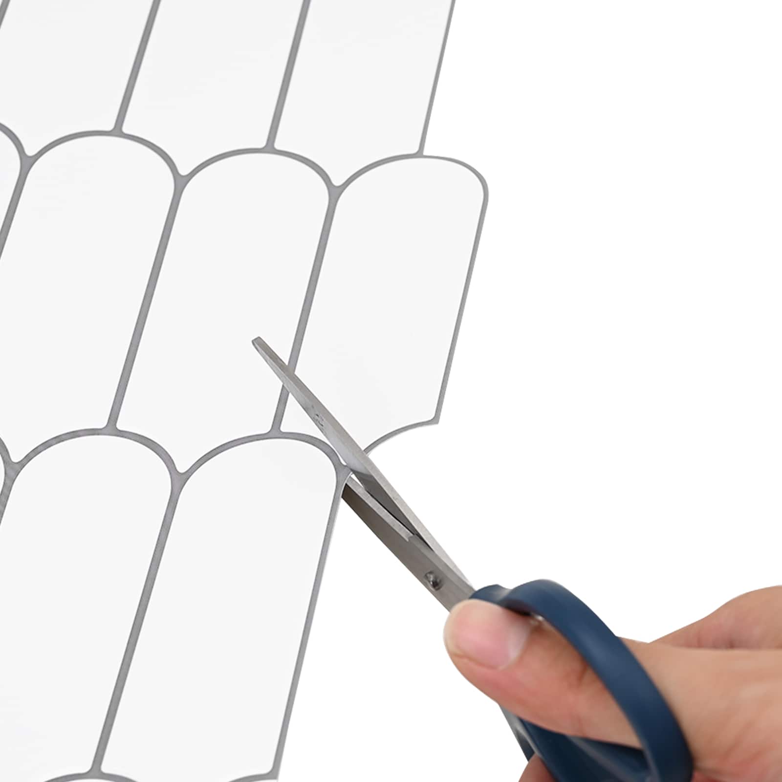 Pernata pločica 10 pcs Bijela siva 30 x 30 cm Poliuretan i PET