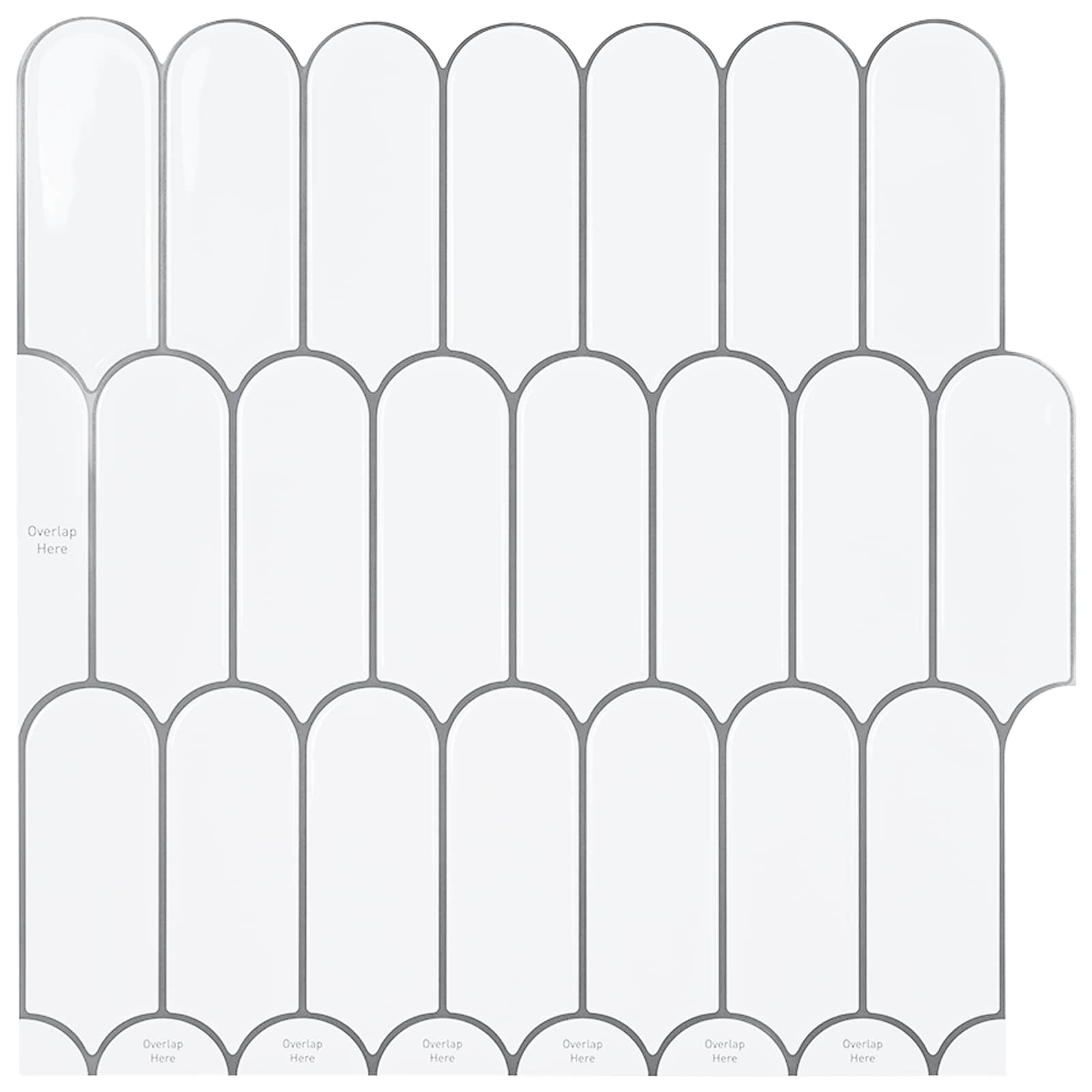 Pernata pločica 20 pcs Bijela siva 30 x 30 cm Poliuretan i PET