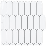 Pernata pločica 50 pcs Bijela siva 30 x 30 cm Poliuretan i PET
