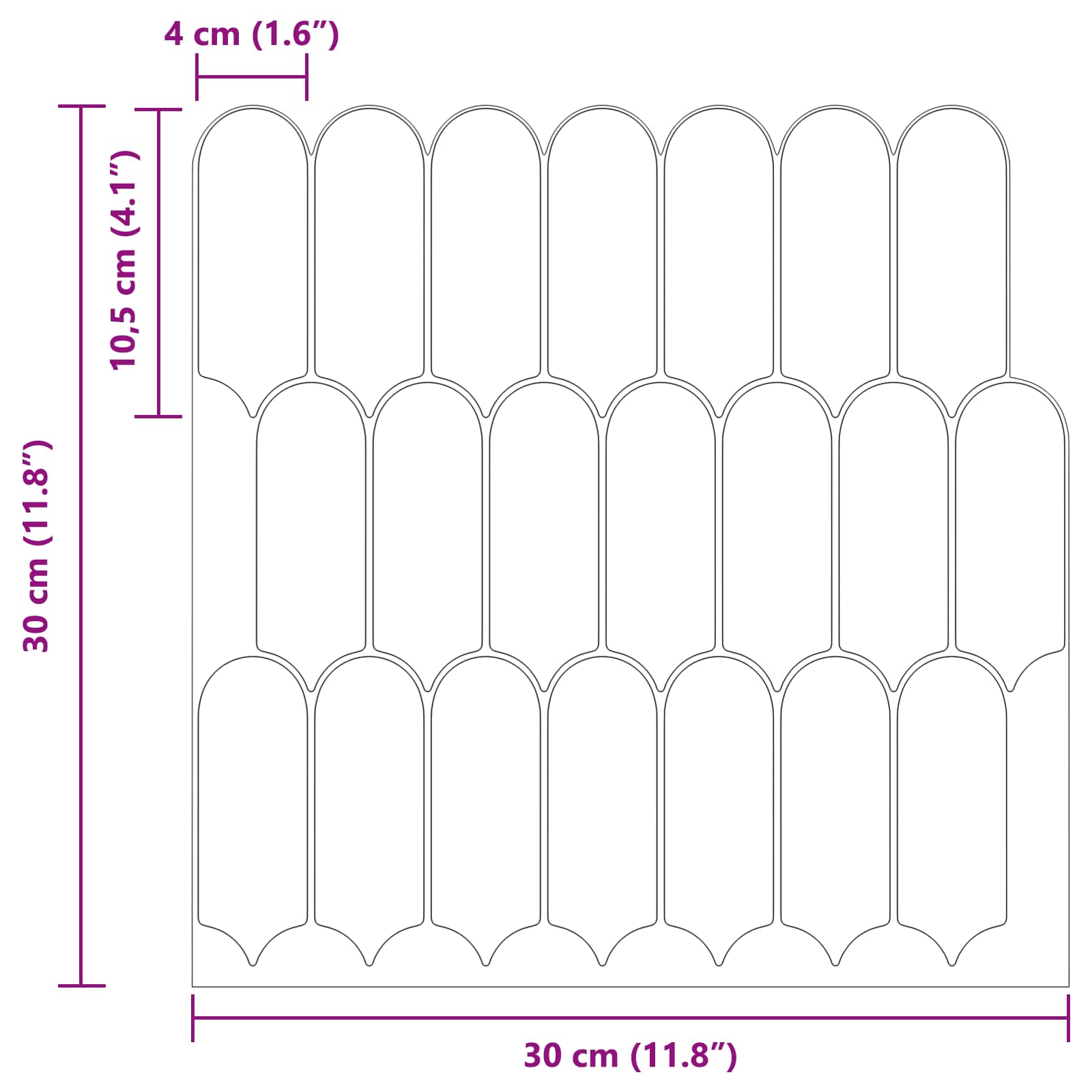 Pernata pločica 50 pcs Ružičasta 30 x 30 cm Poliuretan i PET