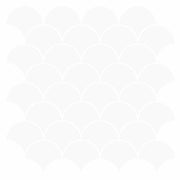 Pločica riblje ljuske 50 pcs Bijela 30 x 30 cm Poliuretan i PET