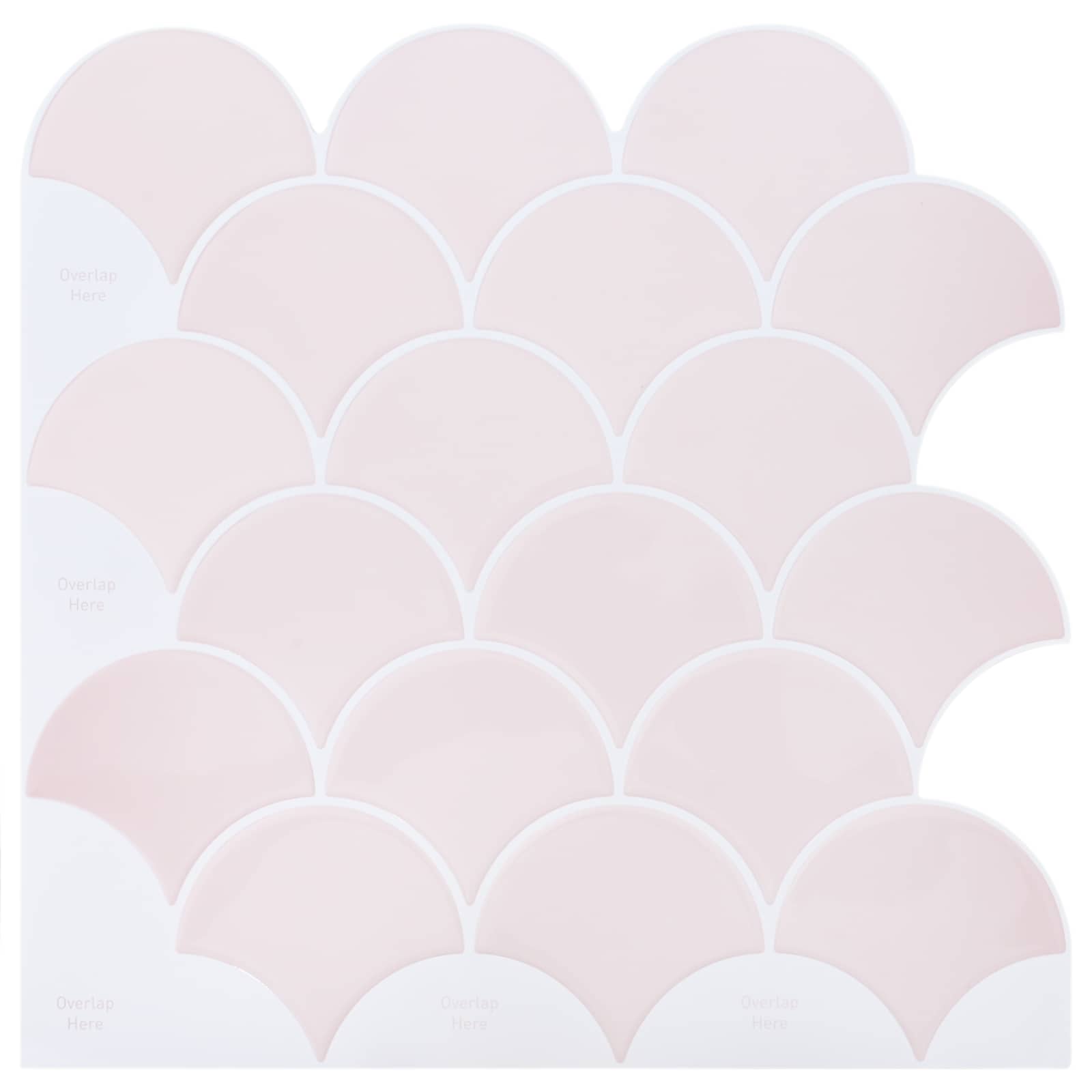 Pločica riblje ljuske 50 pcs Svijetlo ružičasta 30 x 30 cm
