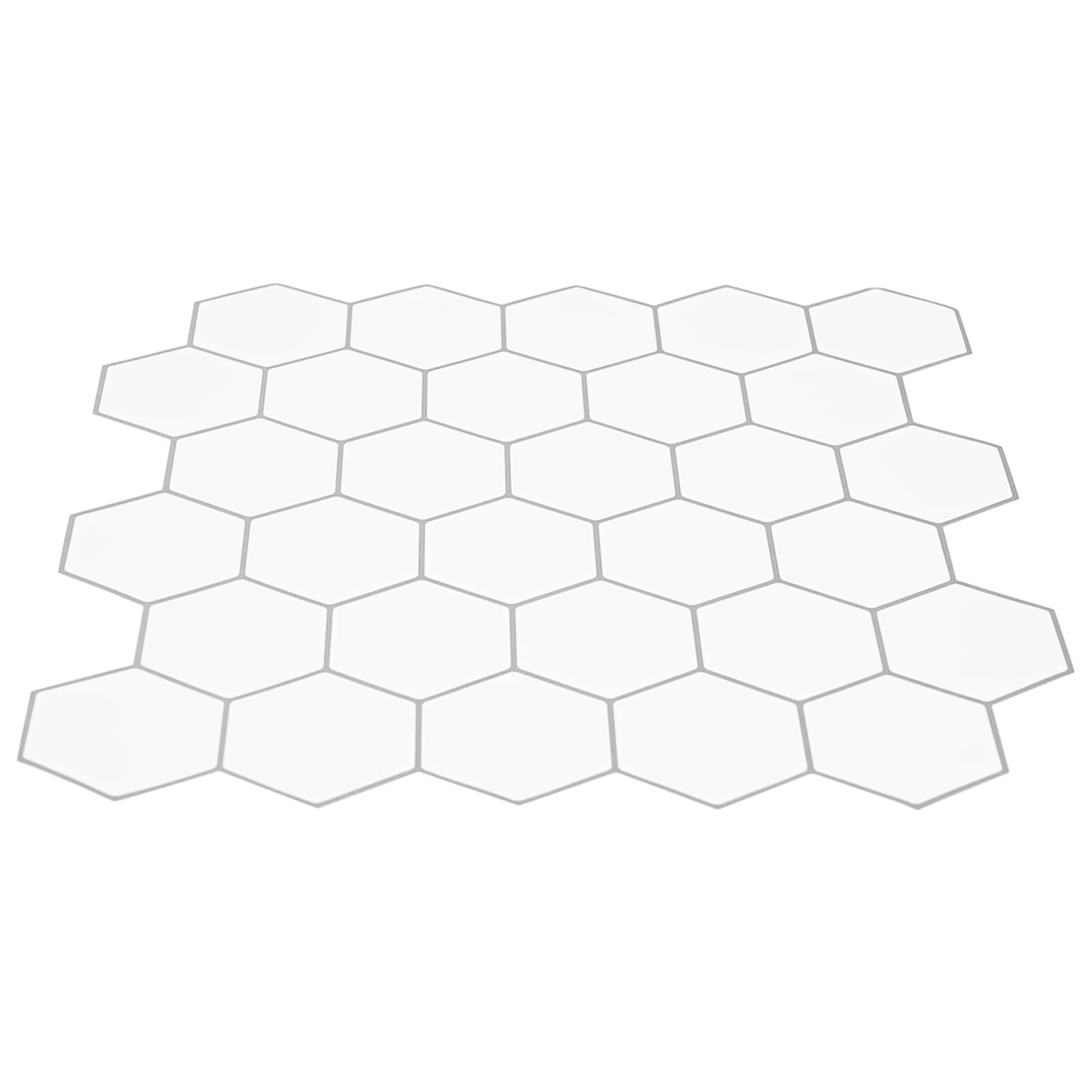 Heksagonska pločica 50 pcs Bijela siva 30 x 30 cm