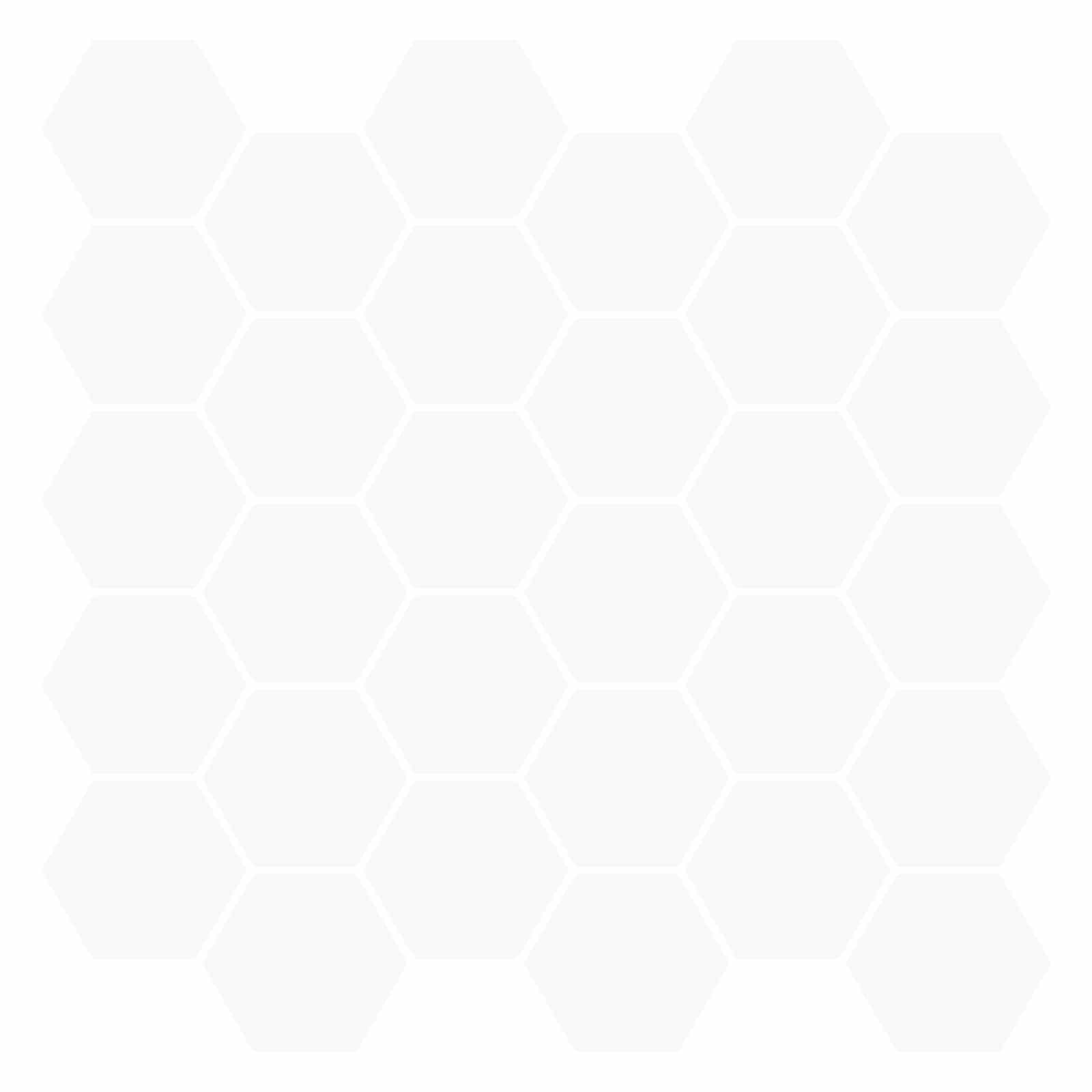 Heksagonska pločica 10 pcs Bijela 30 x 30 cm Poliuretan i PET