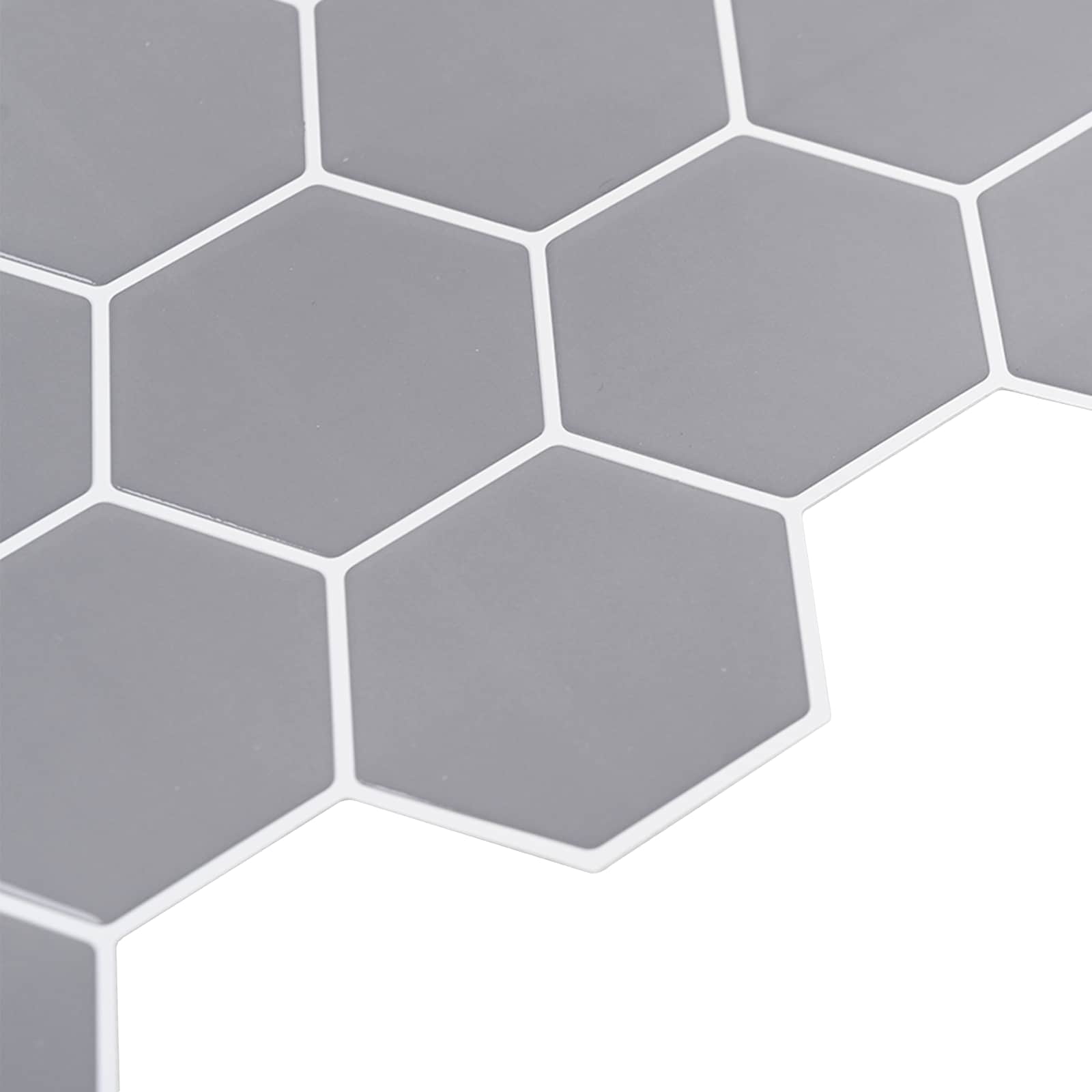 Heksagonska pločica 10 pcs Siva 30 x 30 cm Poliuretan i PET