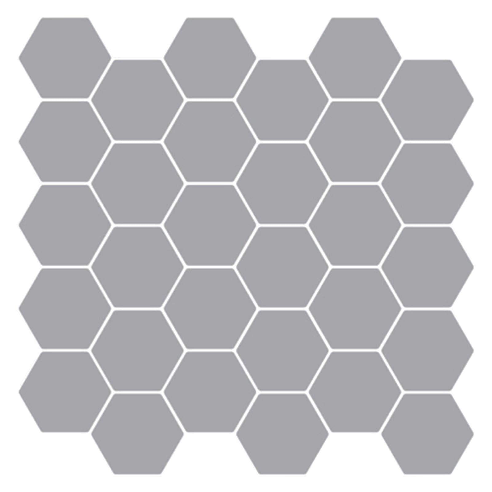 Heksagonska pločica 20 pcs Siva 30 x 30 cm Poliuretan i PET