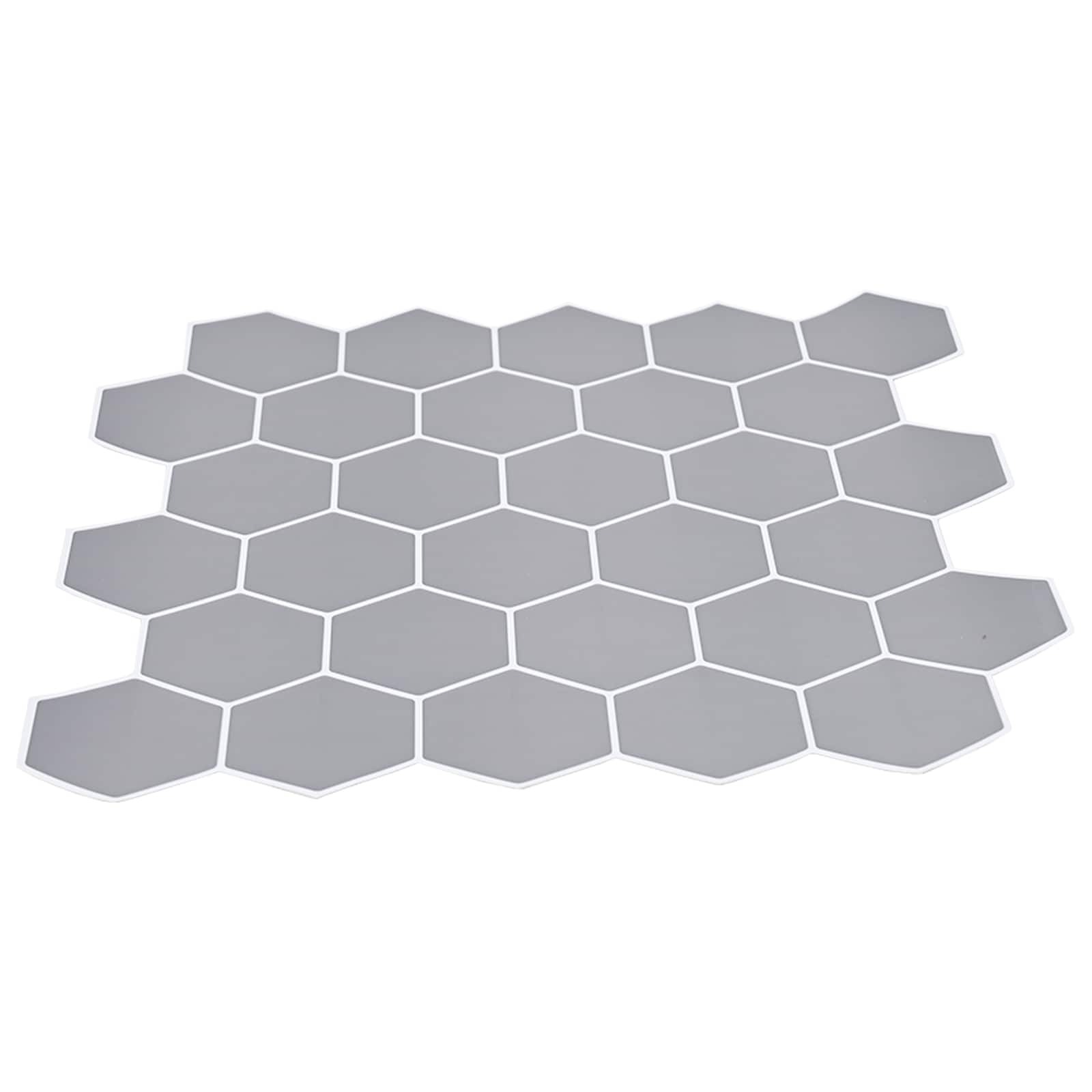 Heksagonska pločica 50 pcs Siva 30 x 30 cm Poliuretan i PET