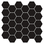 Heksagonska pločica 50 pcs Crna 30 x 30 cm Poliuretan i PET