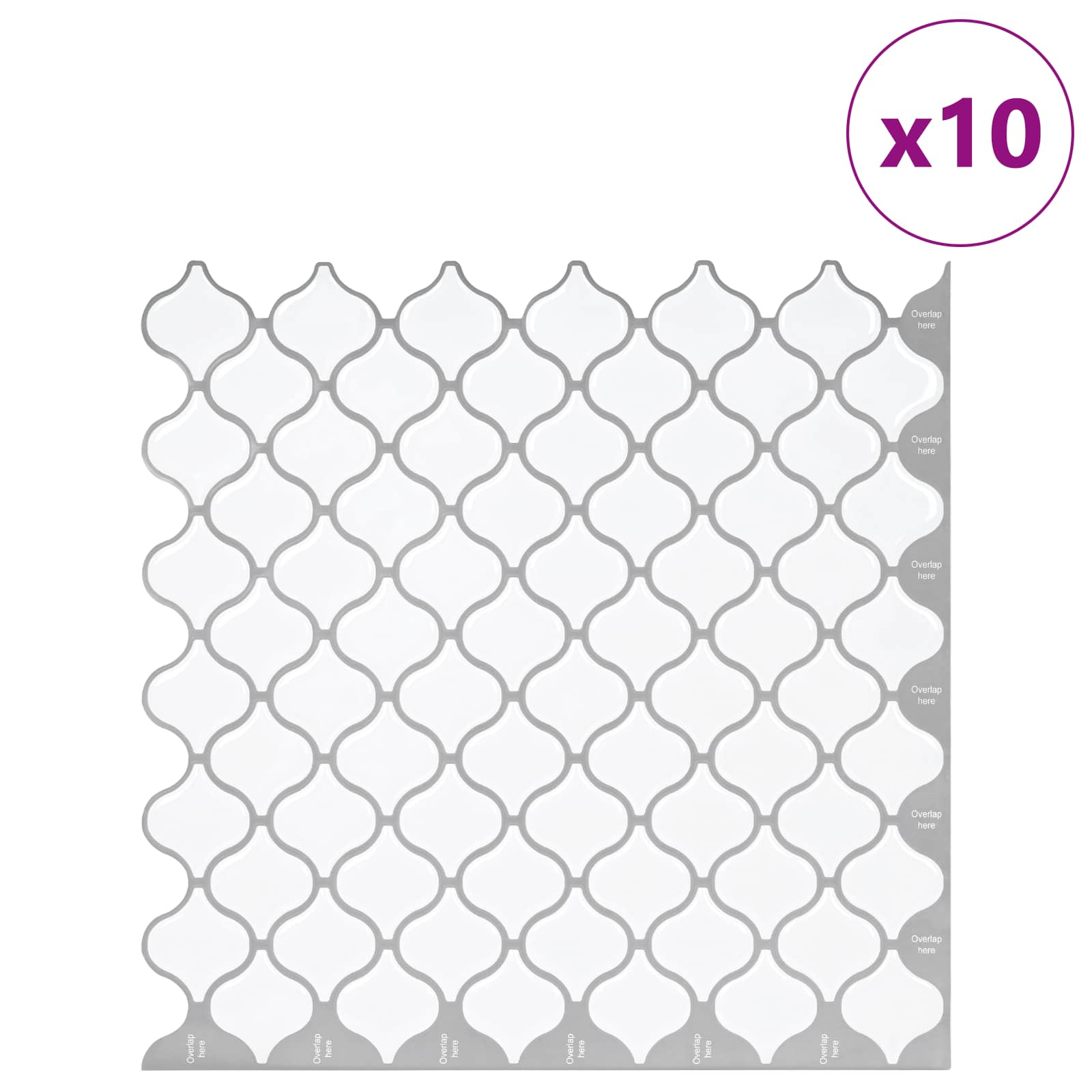 Lanturn ploča 10 pcs Bijela 27 x 27 cm Poliuretan i PET