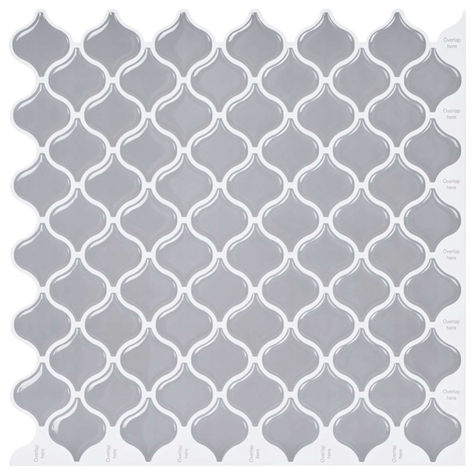 Lanturn ploča 20 pcs Siva 27 x 27 cm Poliuretan i PET