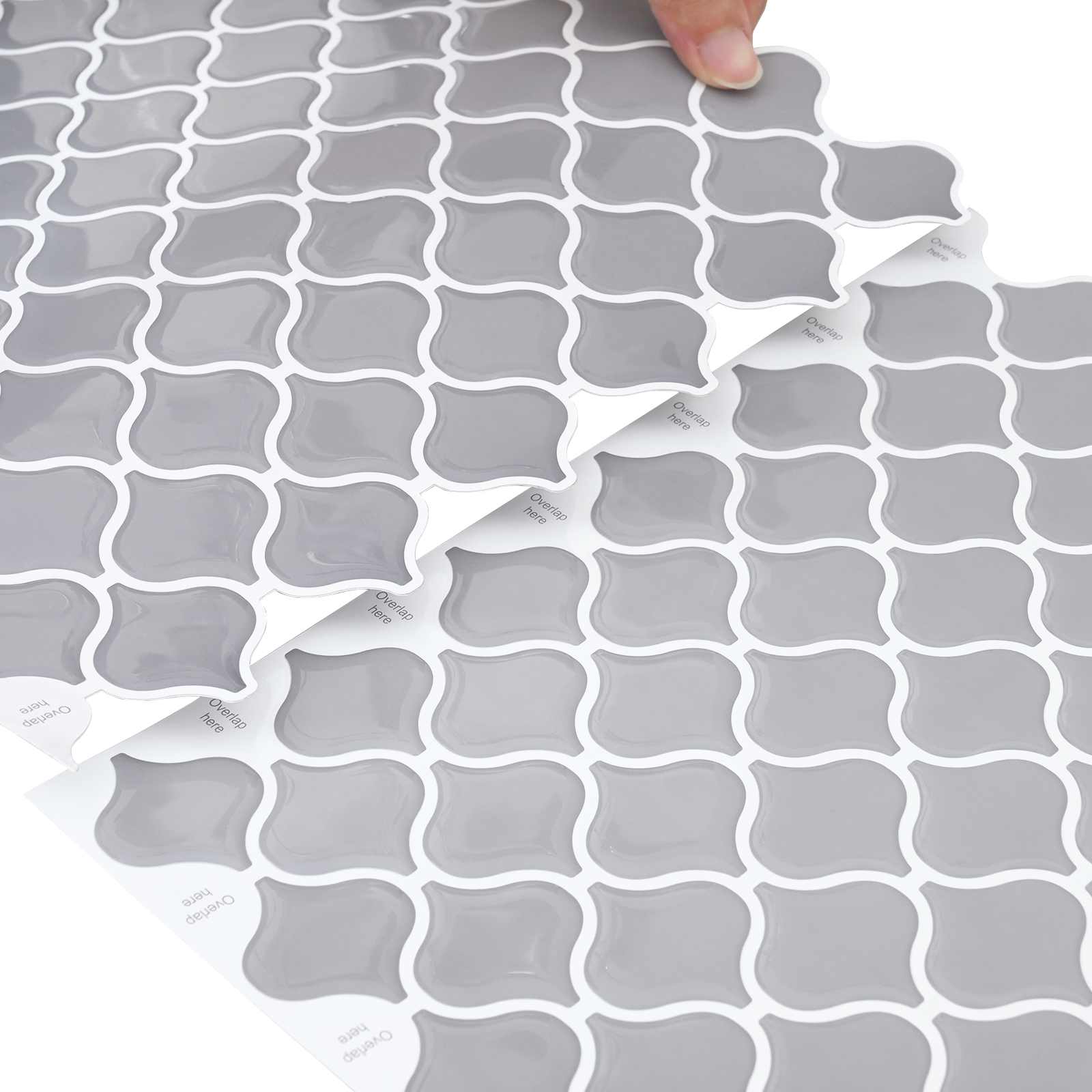 Lanturn ploča 50 pcs Siva 27 x 27 cm Poliuretan i PET