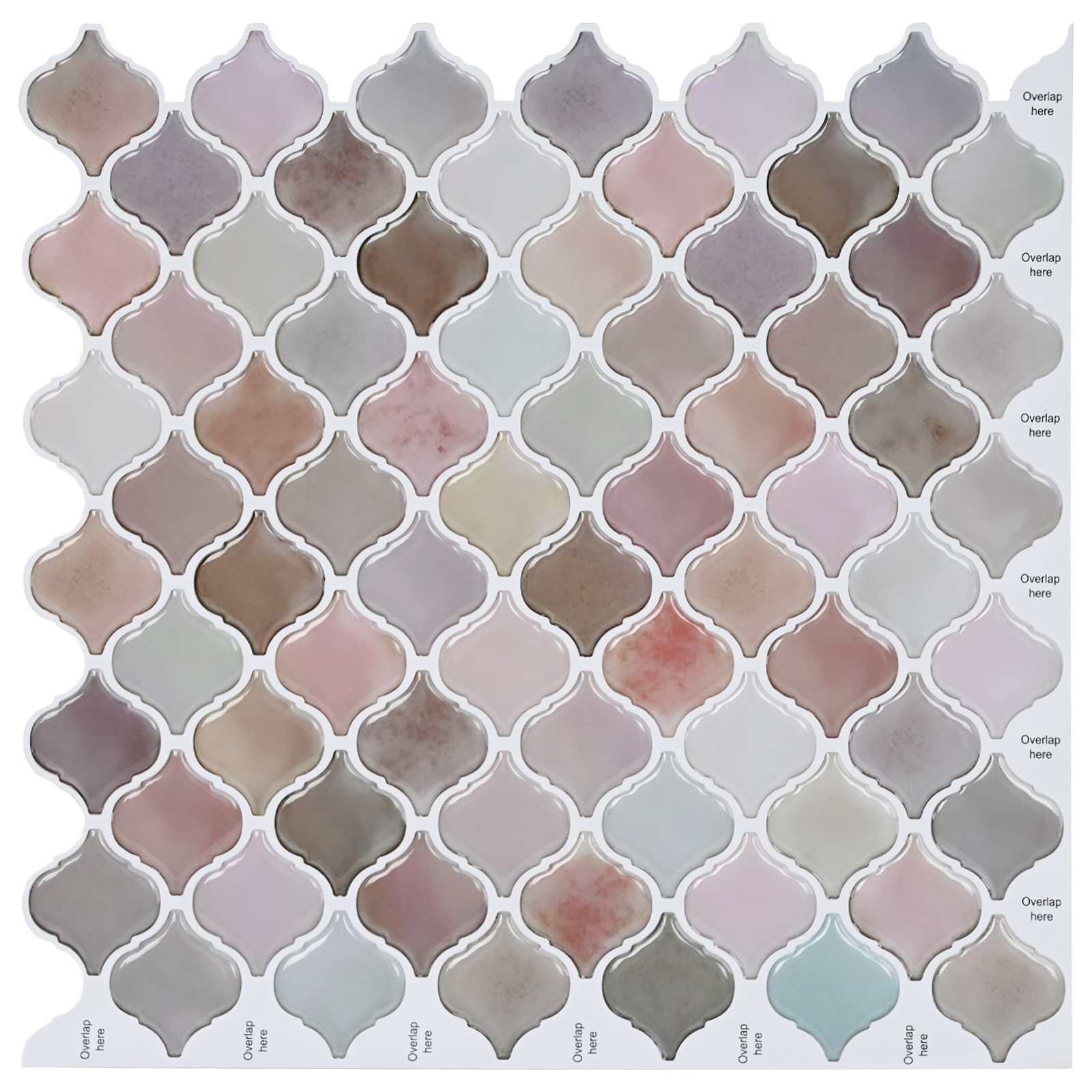 Lanturn ploča 20 pcs Bež 27 x 27 cm Poliuretan i PET
