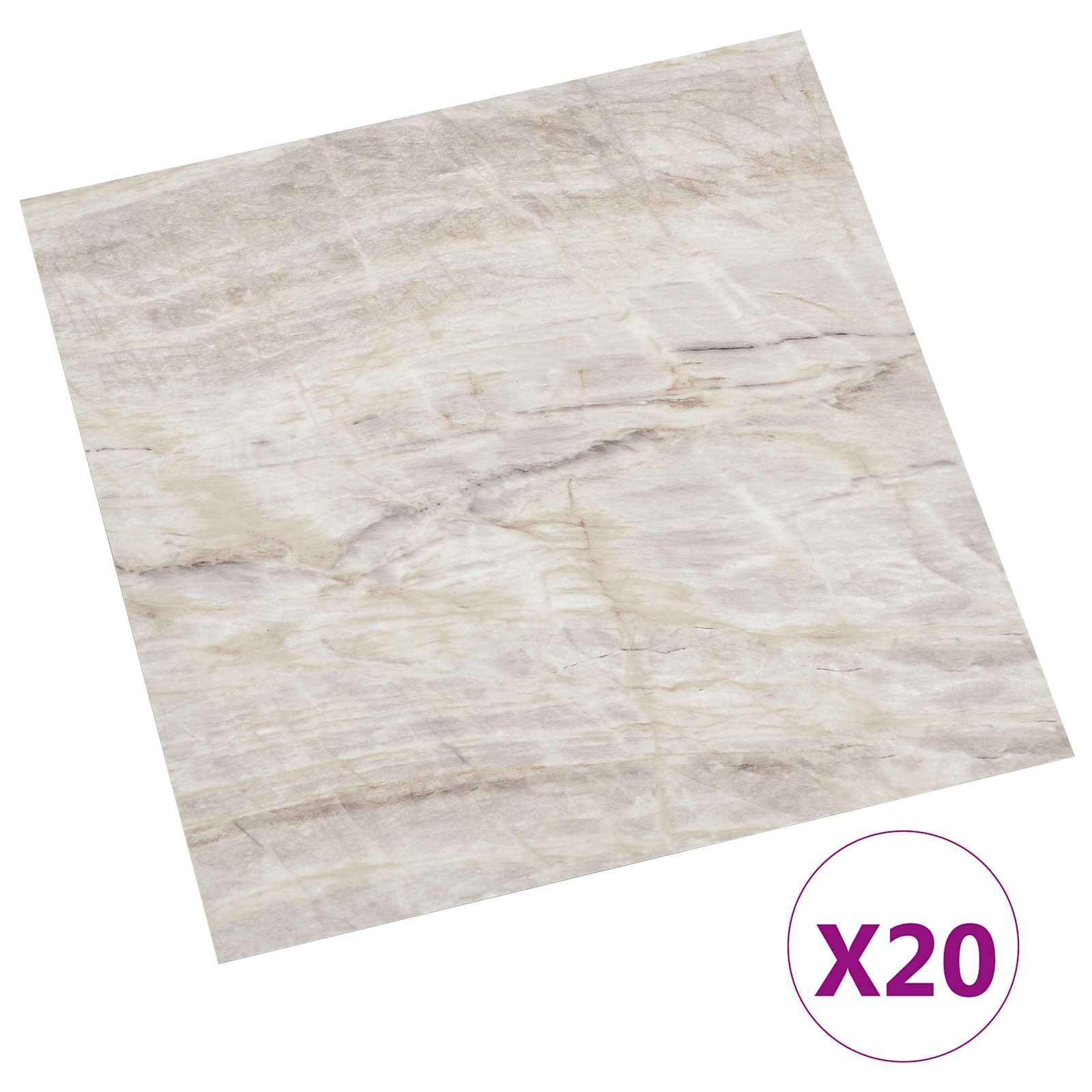 Samoljepljive Pločice za Pod 30,5 x 30,5 cm 20 pcs PVC Bež