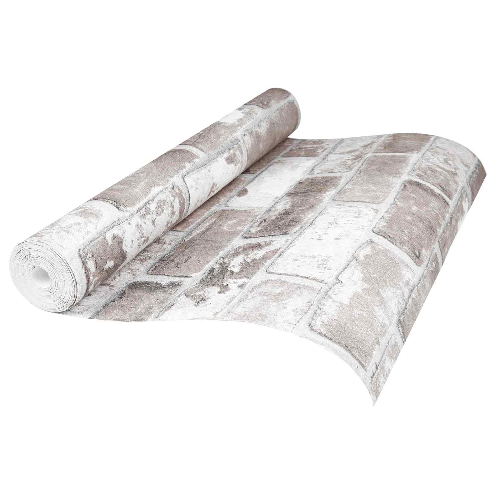 3D čvrsta tapeta Prugasti Opeka 10 x 0,53 m N woven tkanina