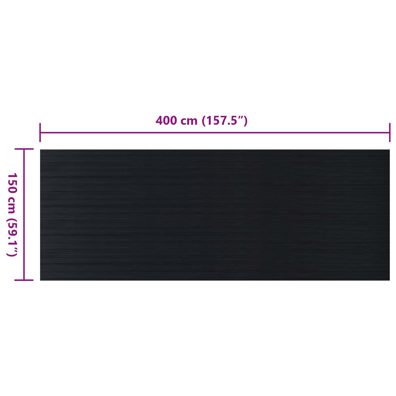 Podni mat Crna 1,5 x 4 m Guma