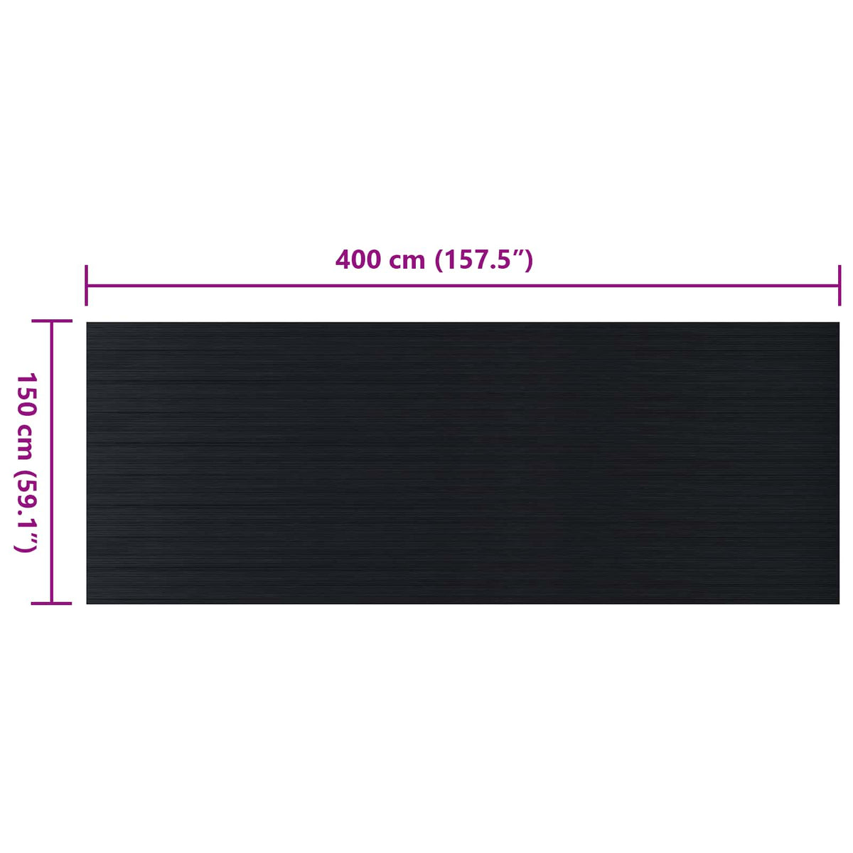 Podni mat Crna 1,5 x 4 m Guma