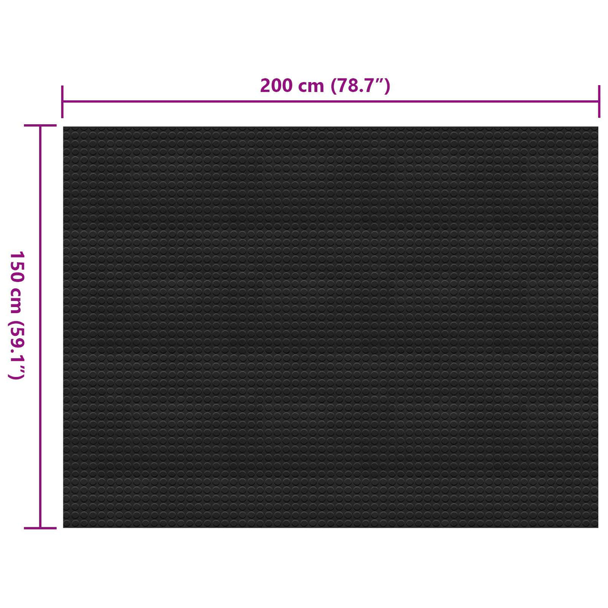 Podni mat Crna 1,5 x 2 m Guma