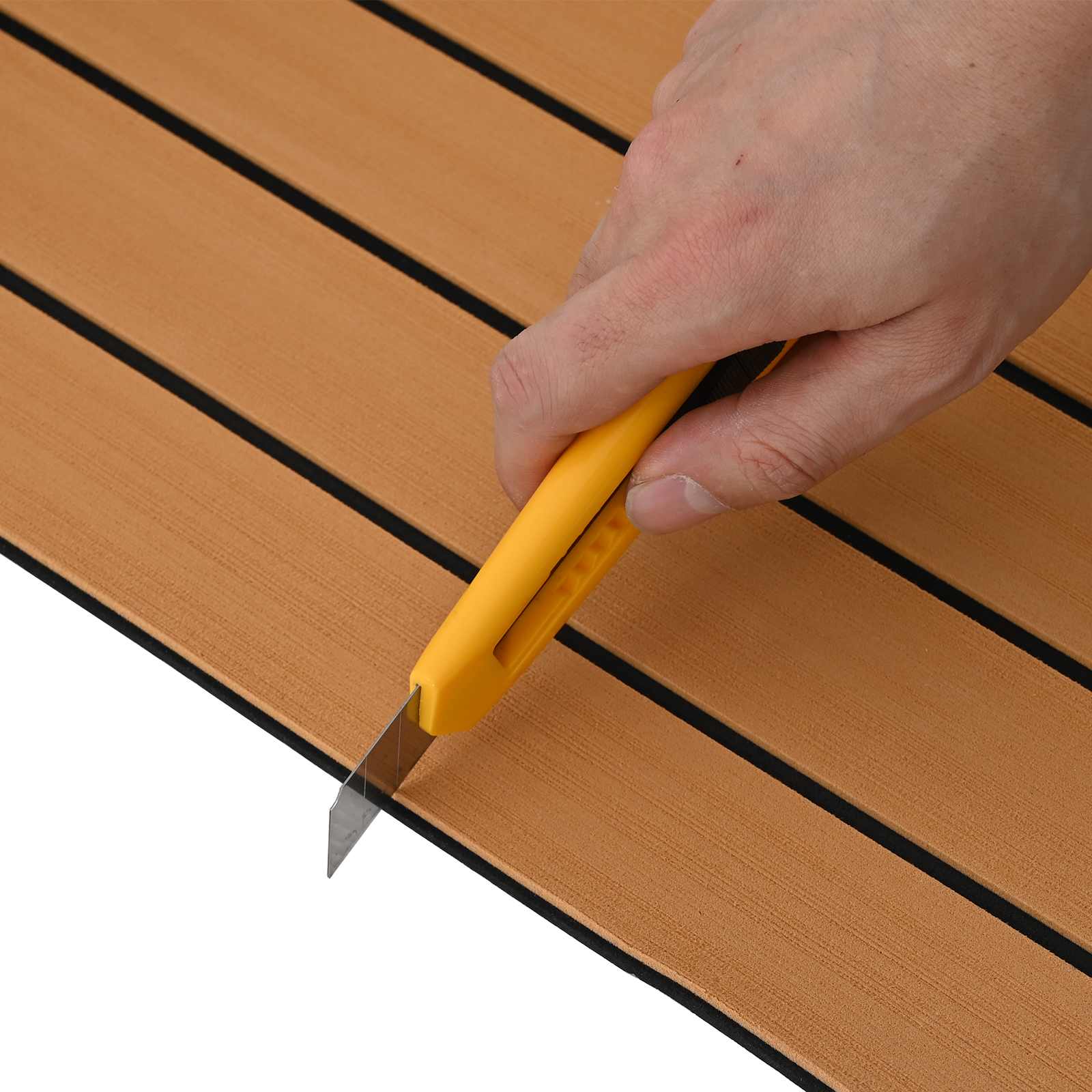 Prostirka za čamce Prugasti Smeđa i crna 240 x 60 cm EVA