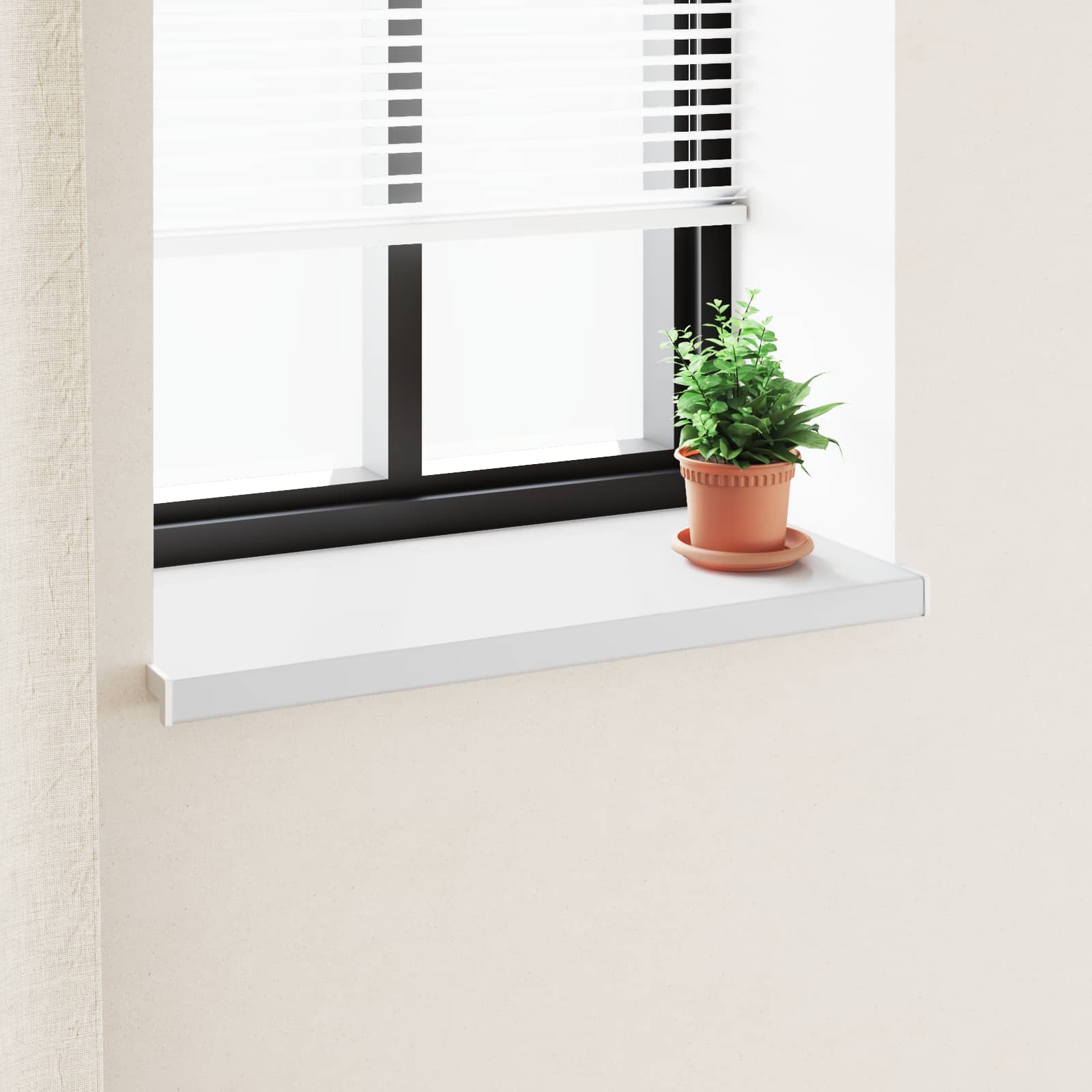 Prozorska klupčica Bijela 100 x 45 x 4,5 cm PVC