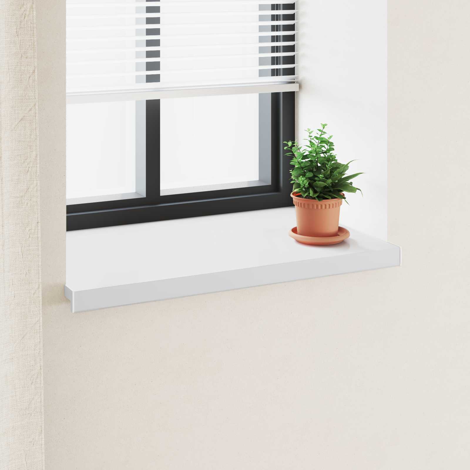 Prozorska klupčica Bijela 80 x 50 x 4,5 cm PVC