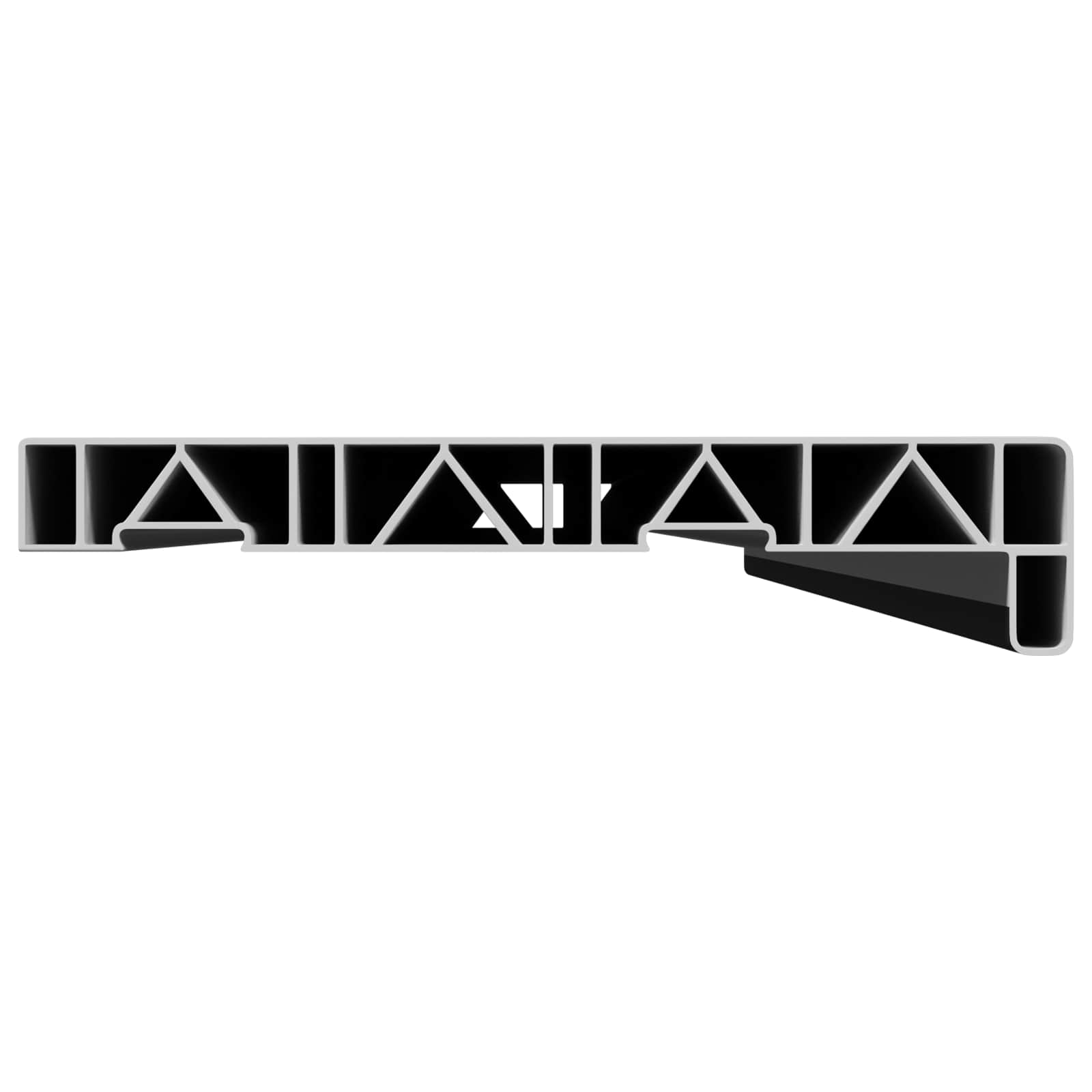 Prozorska klupčica Crno s drvenim uzorkom 140 x 25 x 4,5 cm PVC