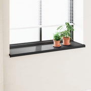 Prozorska klupčica Crno s drvenim uzorkom 140 x 40 x 4,5 cm PVC