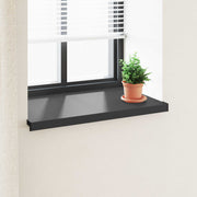Prozorska klupčica Crno s drvenim uzorkom 100 x 50 x 4,5 cm PVC