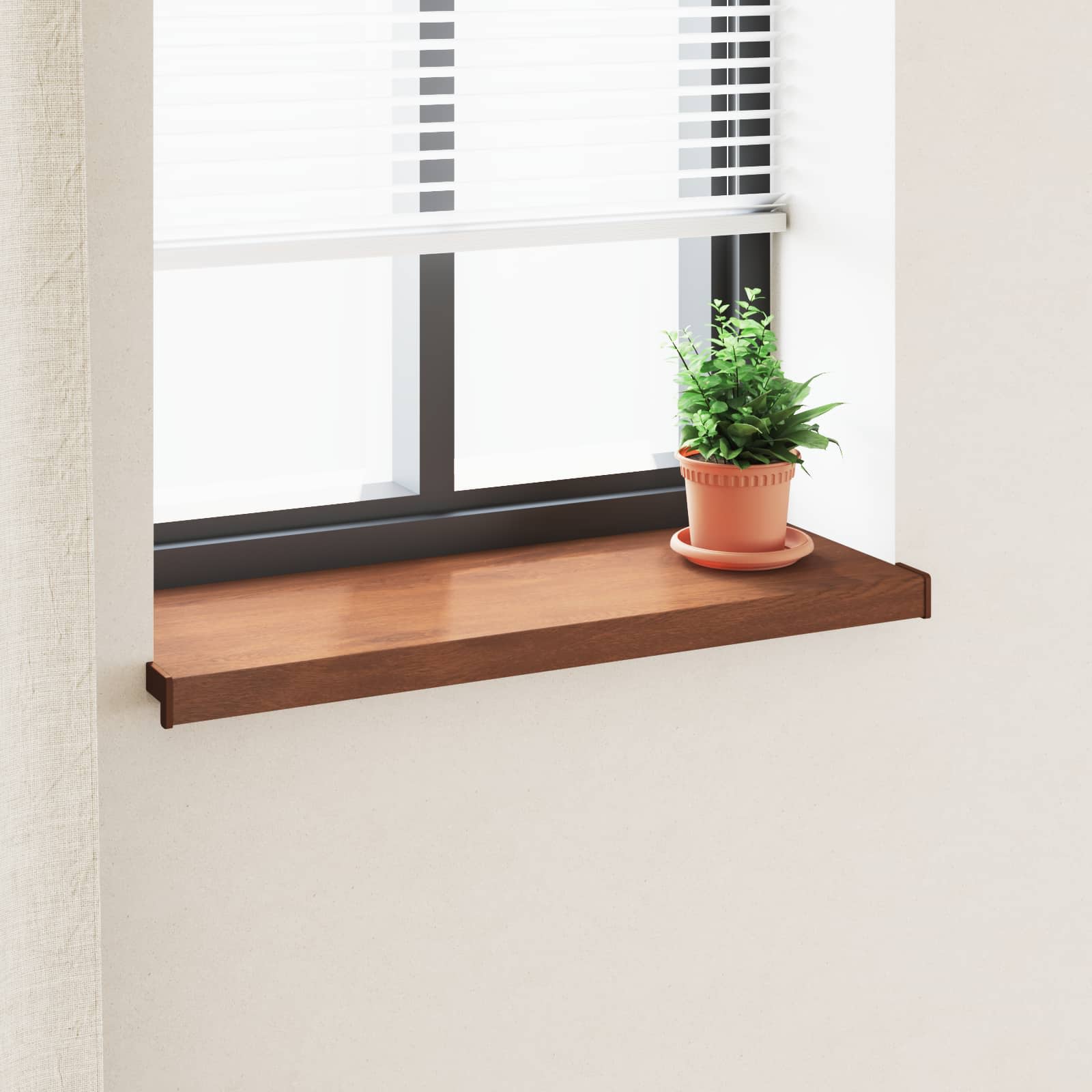 Prozorska klupčica Smeđe drvo 60 x 30 x 4,5 cm PVC