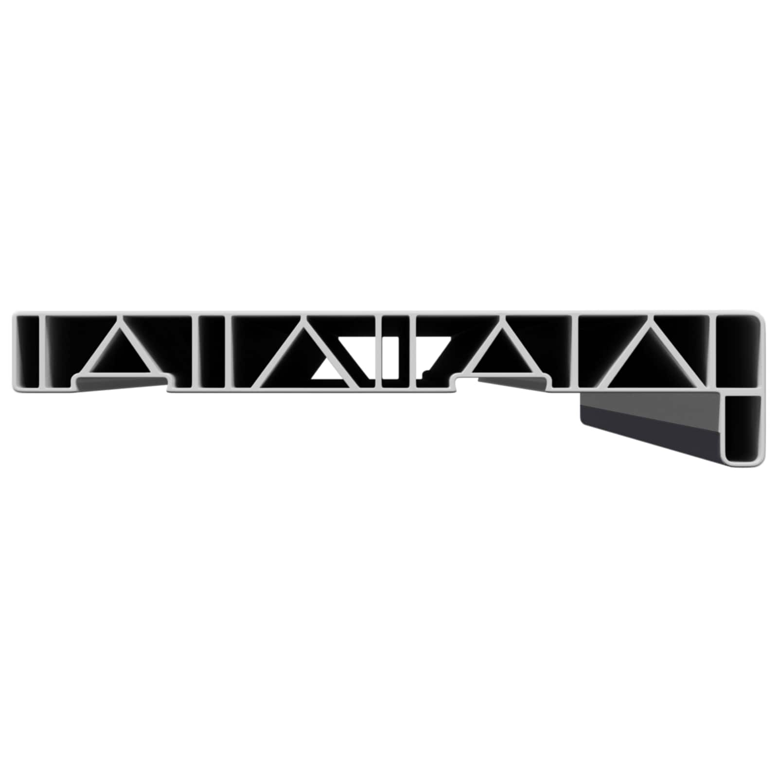 Prozorska klupčica Antracit s drvenim uzorkom 60 x 25 x 4,5 cm