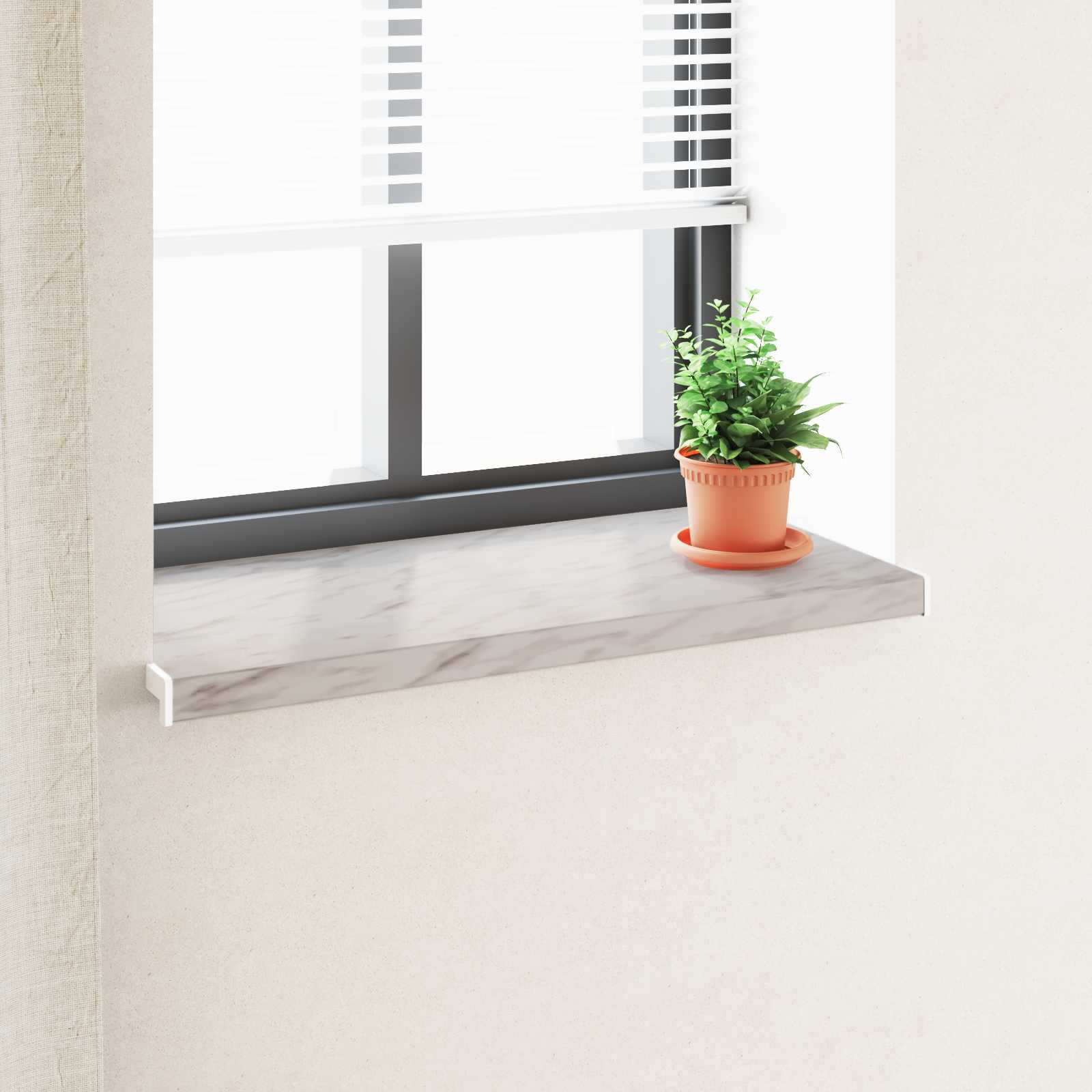 Prozorska klupčica Mramorna tekstura 80 x 40 x 4,5 cm PVC