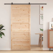 Vrata staje Prirodna 100 x 2,5 x 208 cm Masivna borovina