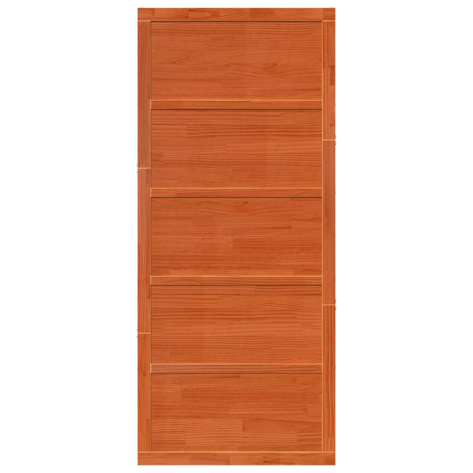 Vrata staje Voštanosmeđa 80 x 2,5 x 208 cm Masivna borovina