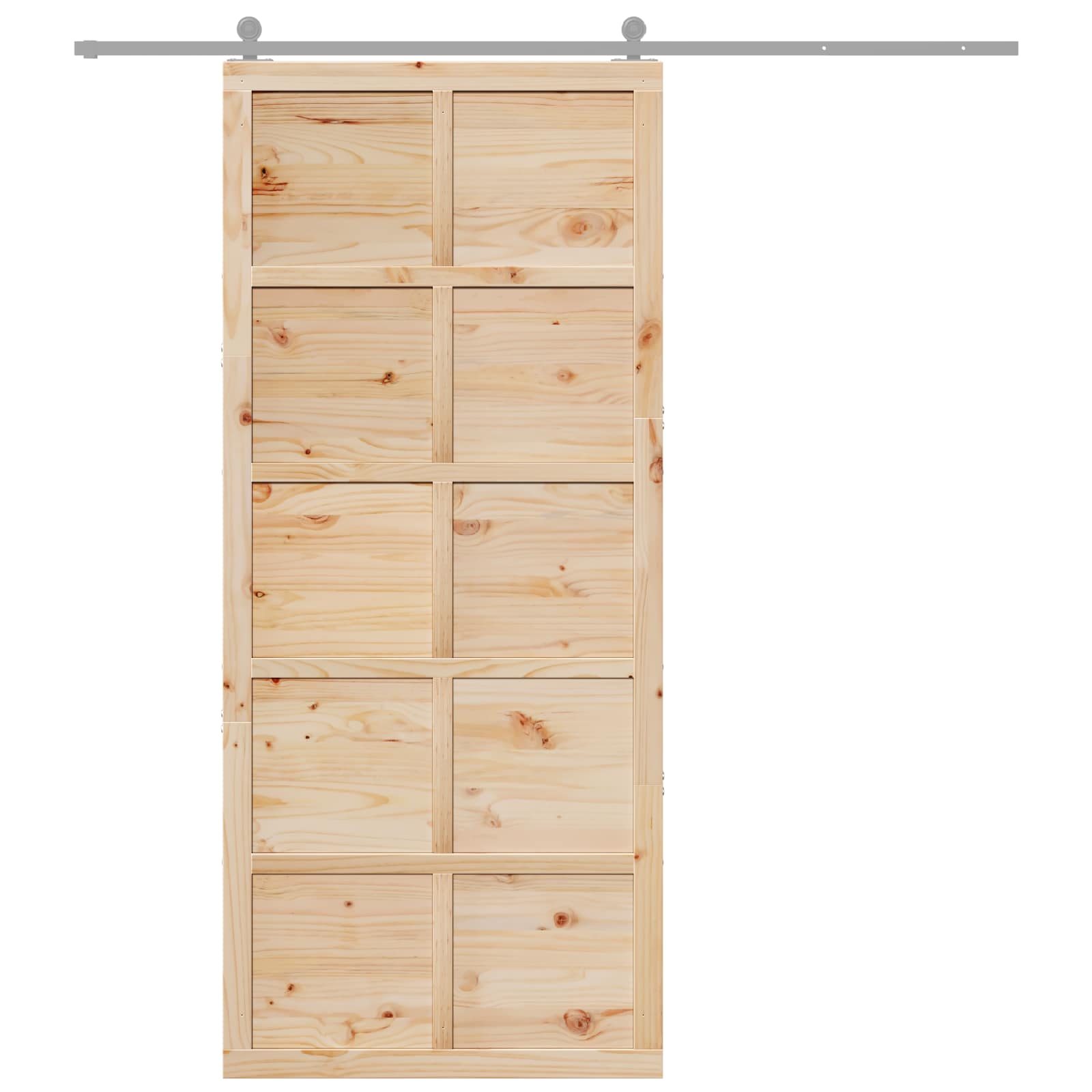 Vrata staje Prirodna 100 x 2,5 x 208 cm Masivna borovina