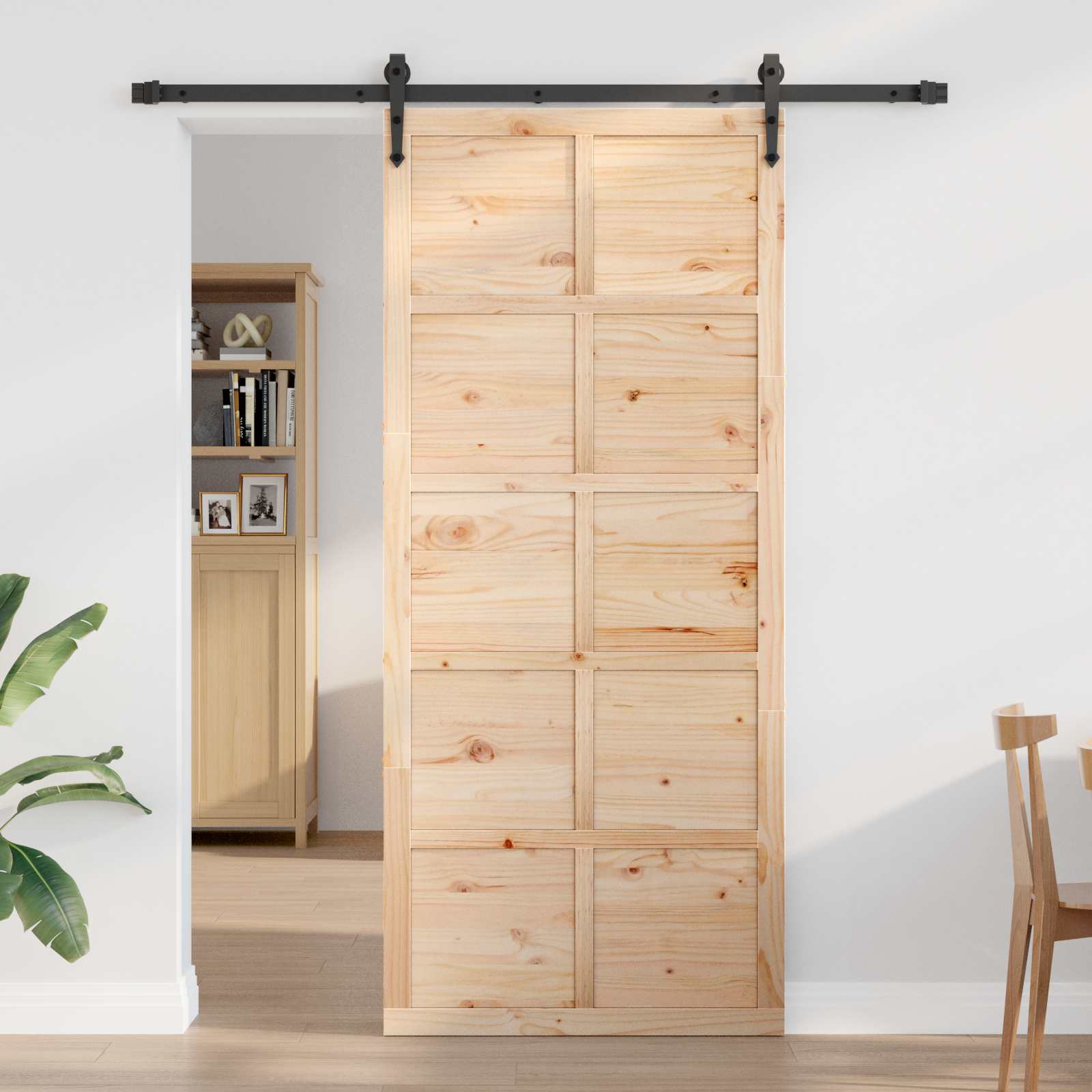 Vrata staje Prirodna 80 x 2,5 x 208 cm Masivna borovina