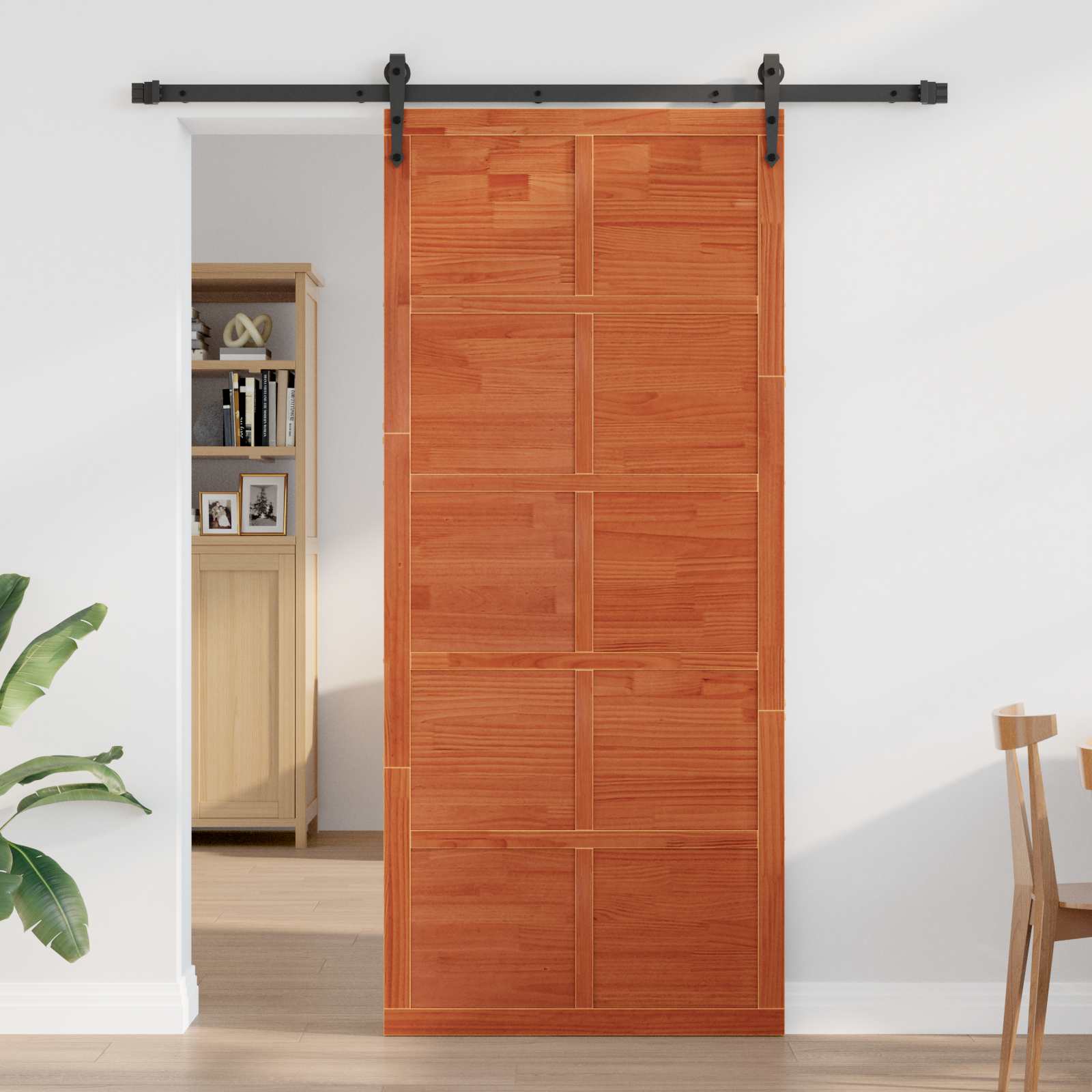 Vrata staje Voštanosmeđa 80 x 2,5 x 208 cm Masivna borovina