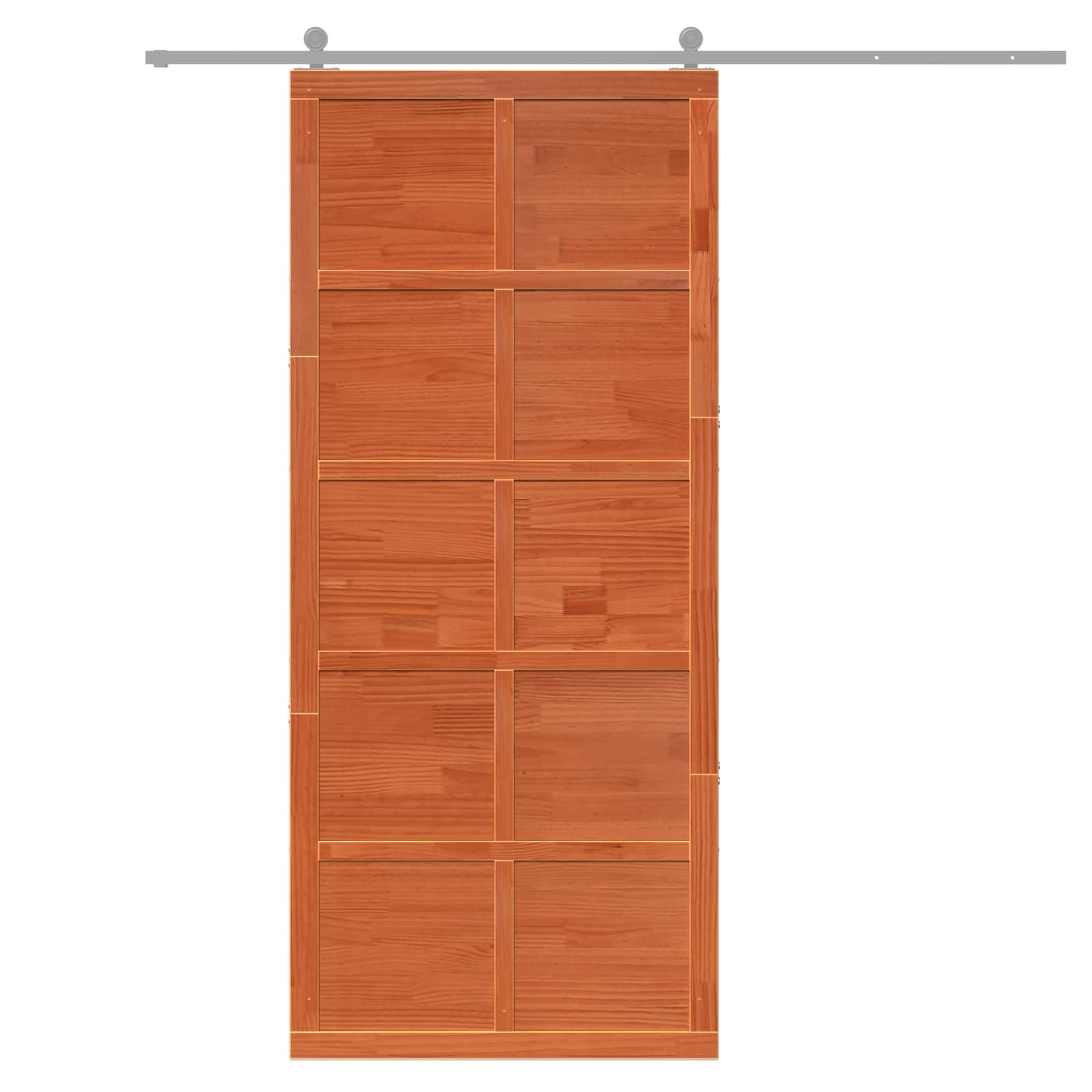Vrata staje Voštanosmeđa 80 x 2,5 x 208 cm Masivna borovina