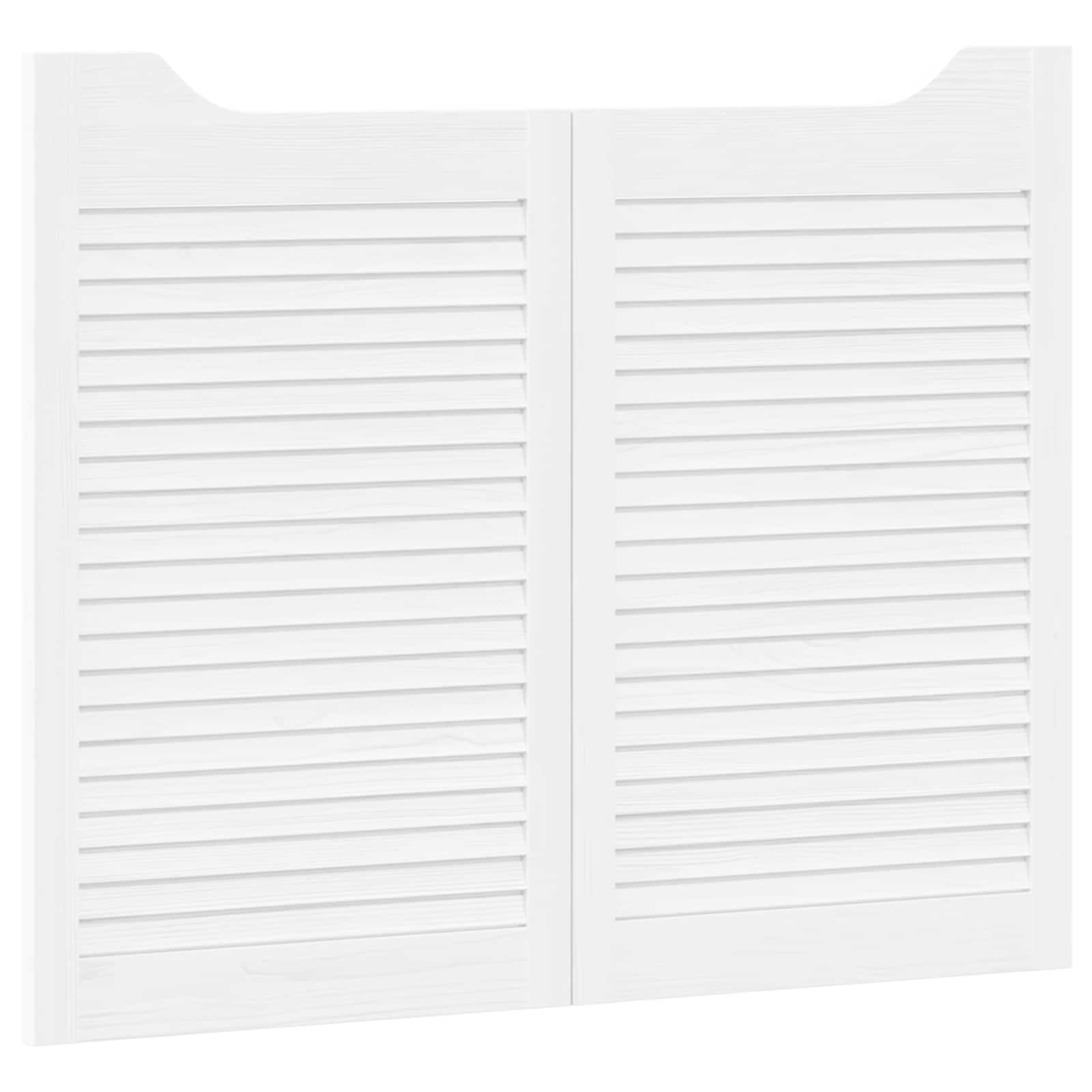 Vrata na rasklapanje 2 pcs Bijela Masivna borovina