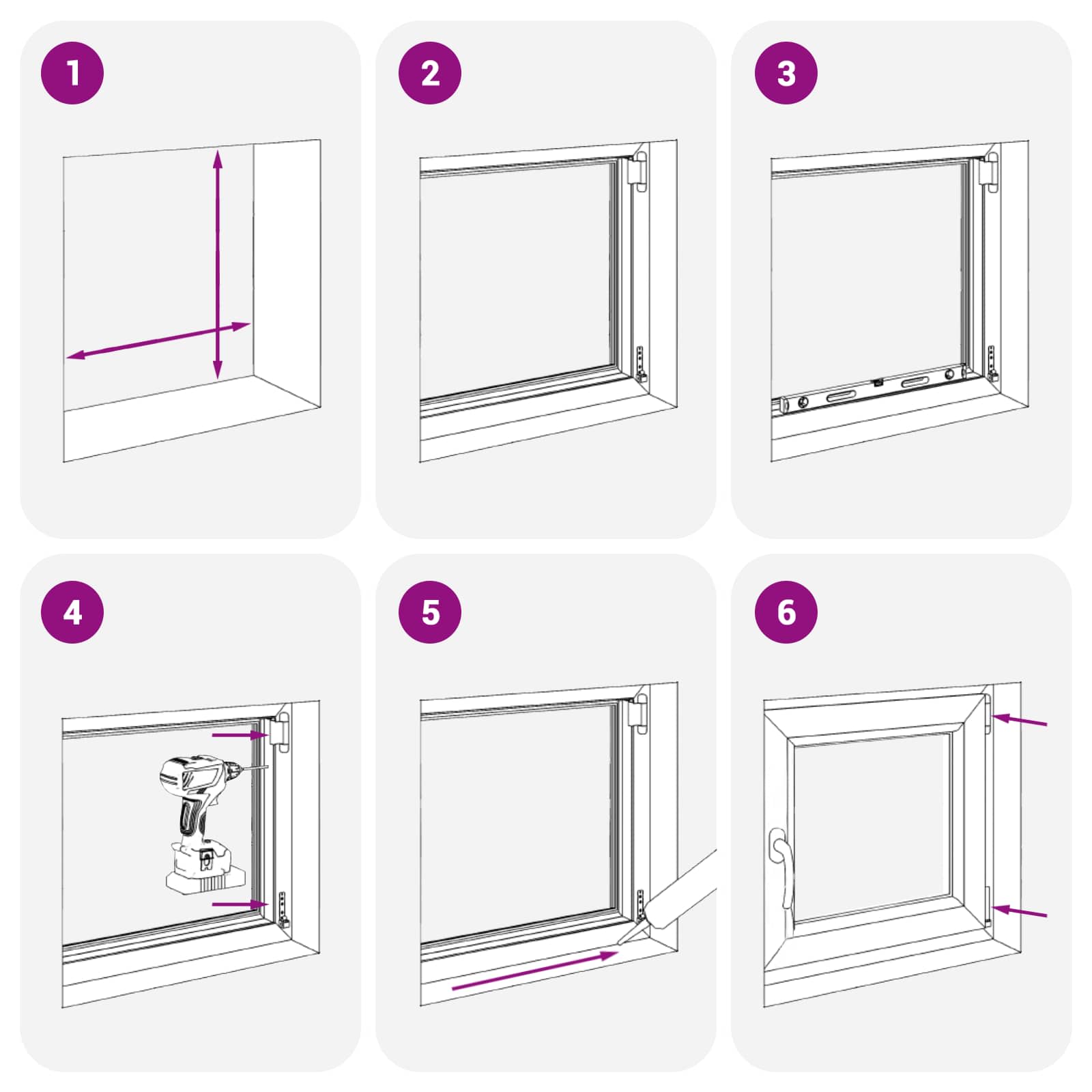 Prozor za podrum RISOR 60 x 80 cm PVC i staklo Bijela
